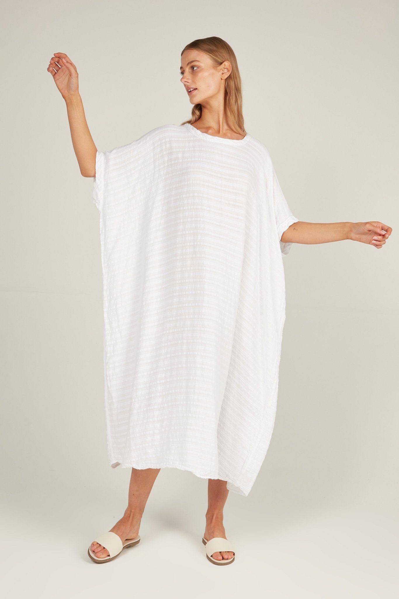 GAUZZY DRESS - BLANC - Primness