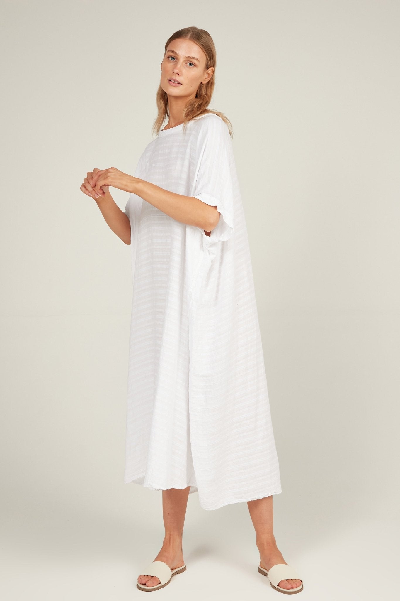 GAUZZY DRESS - BLANC - Primness