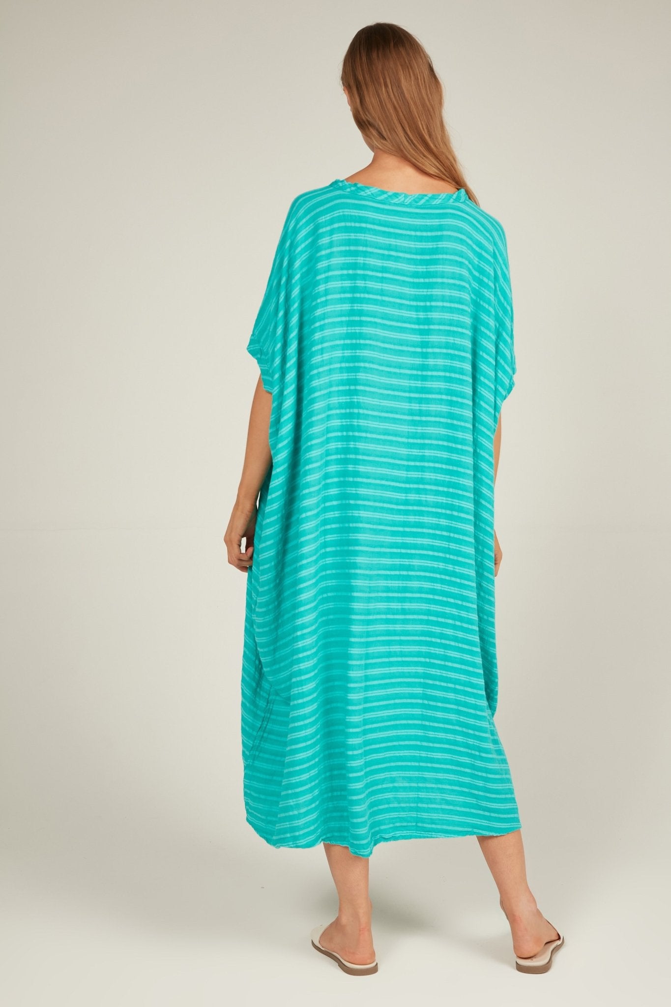 GAUZZY DRESS - TURQUOISE - Primness