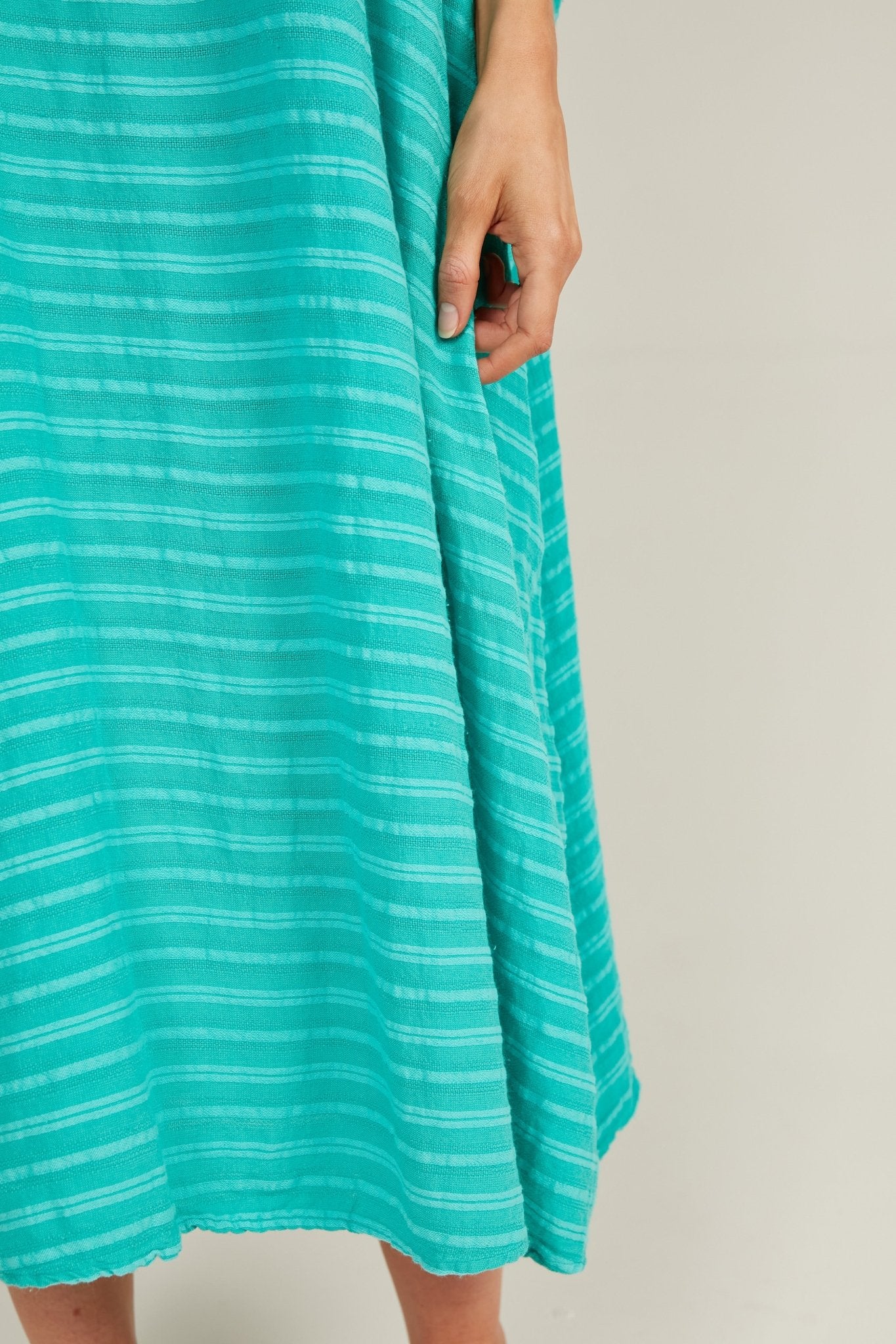 GAUZZY DRESS - TURQUOISE - Primness