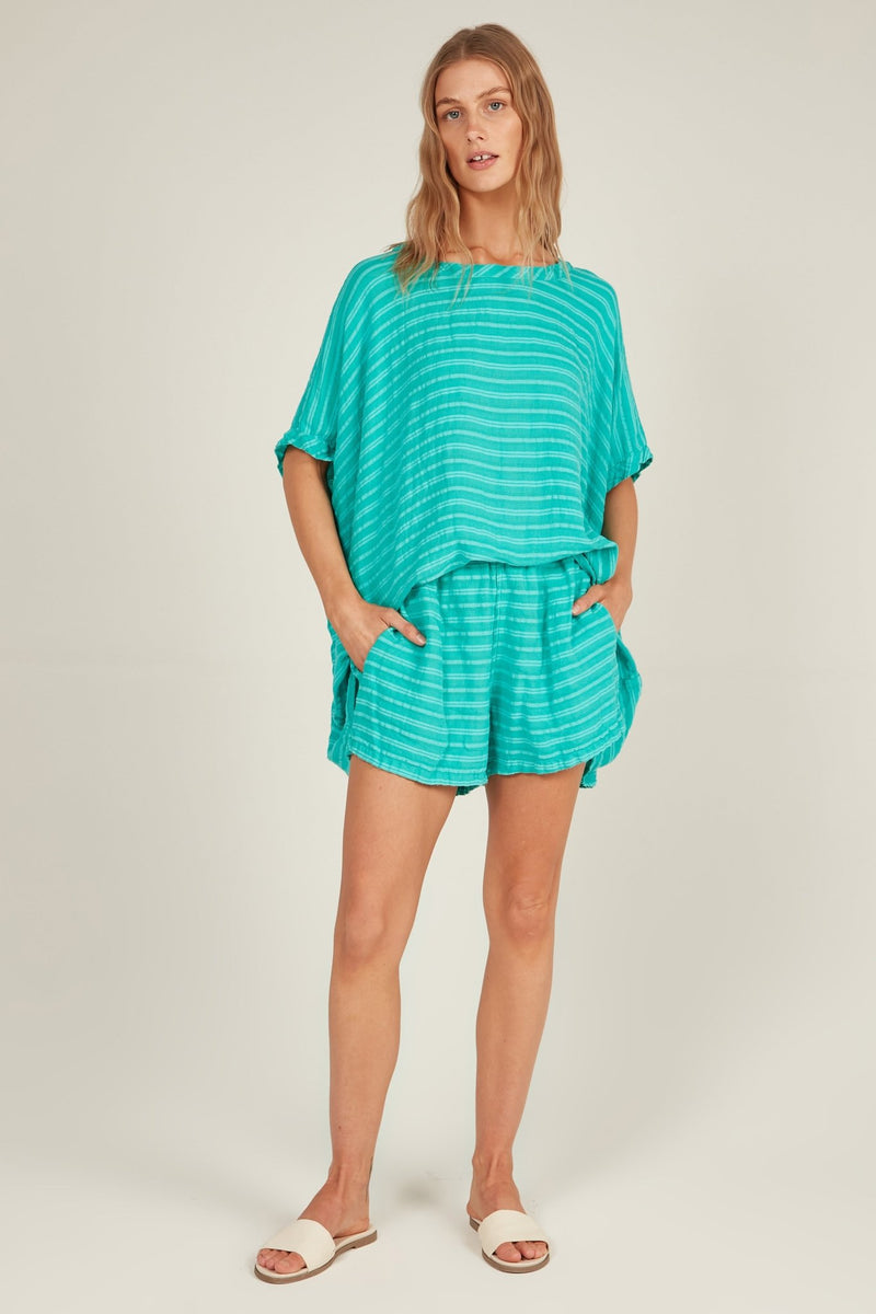 GAUZZY SHORT - TURQUOISE - Primness