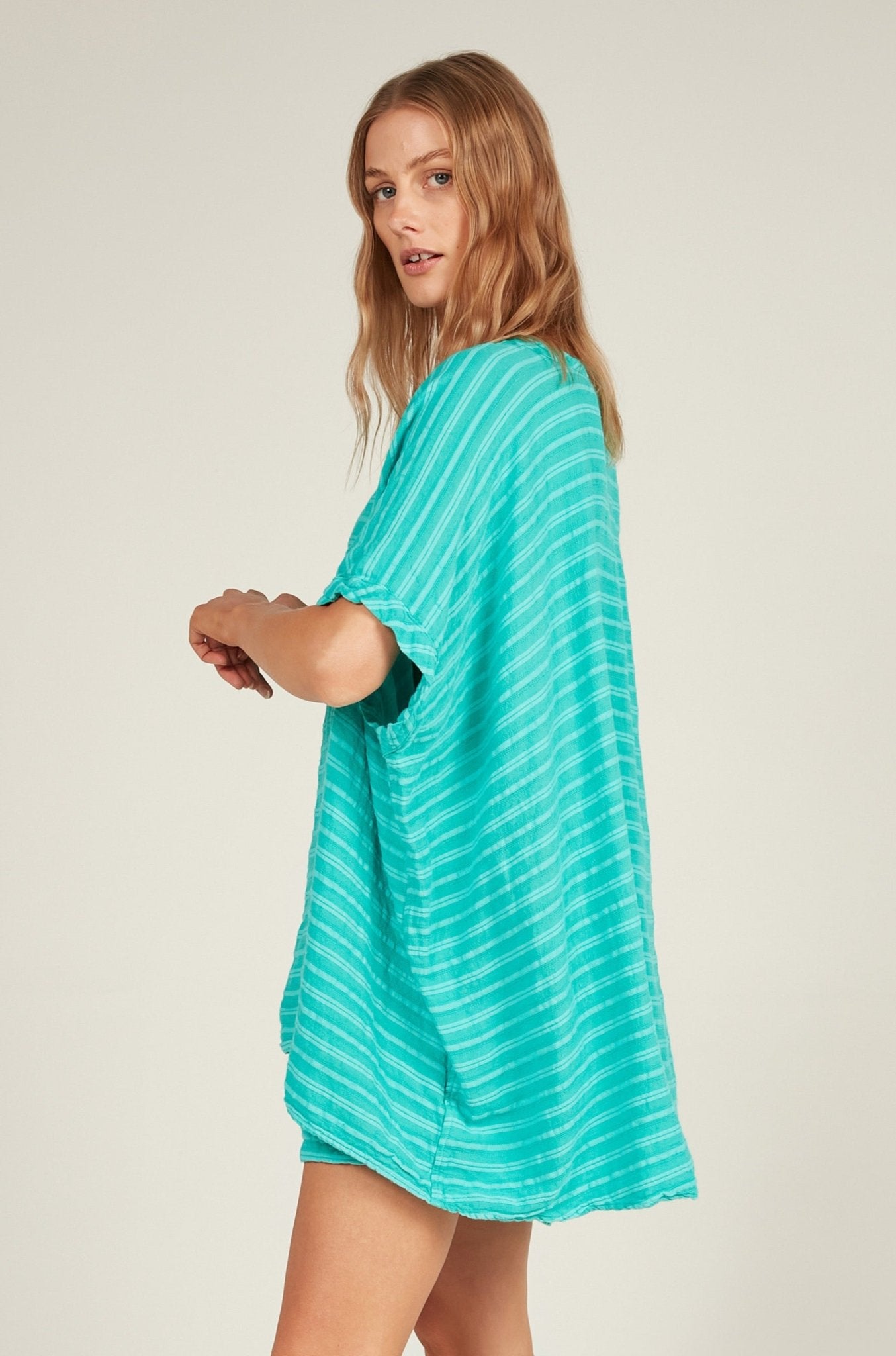 GAUZZY TOP - TURQUOISE - Primness