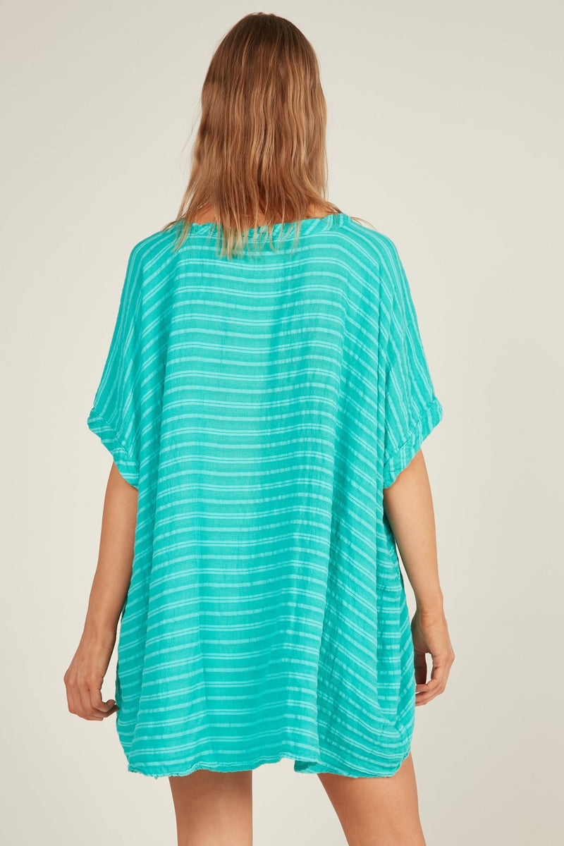 GAUZZY TOP - TURQUOISE - Primness