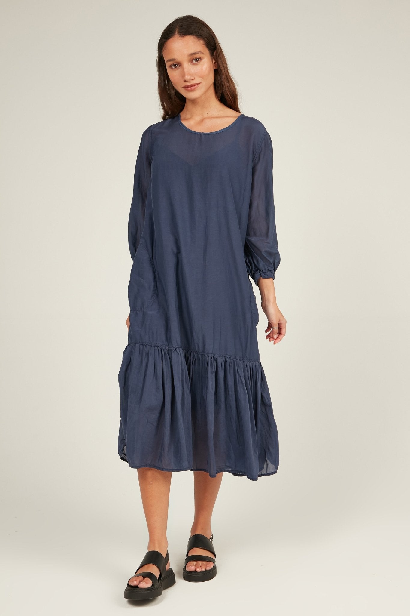 GINNY DRESS - DARK NAVY - Primness