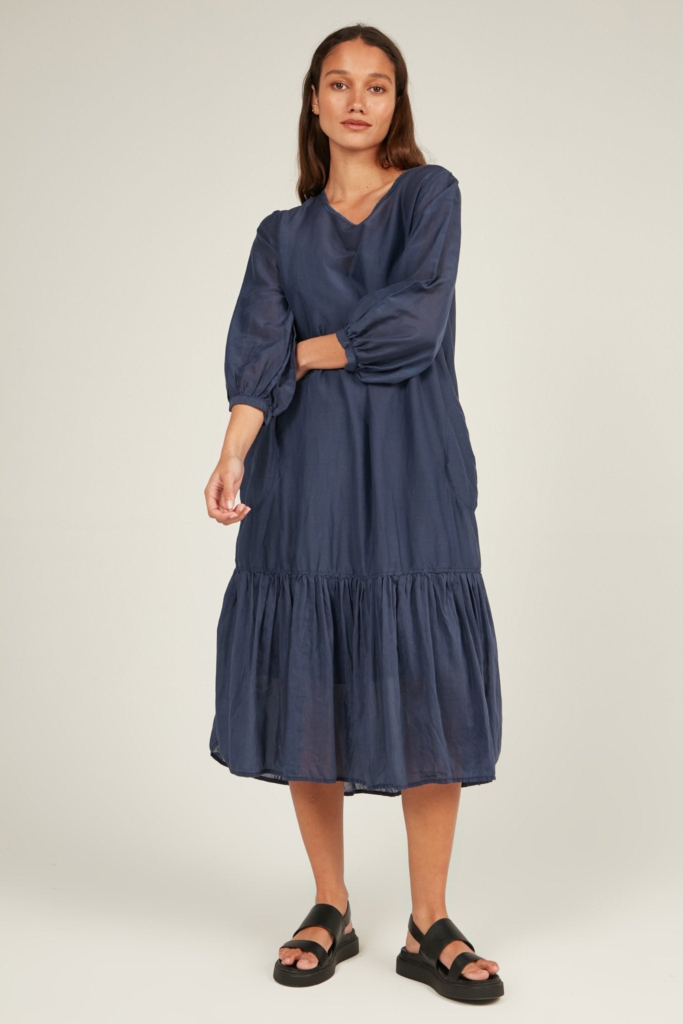 GINNY DRESS - DARK NAVY - Primness