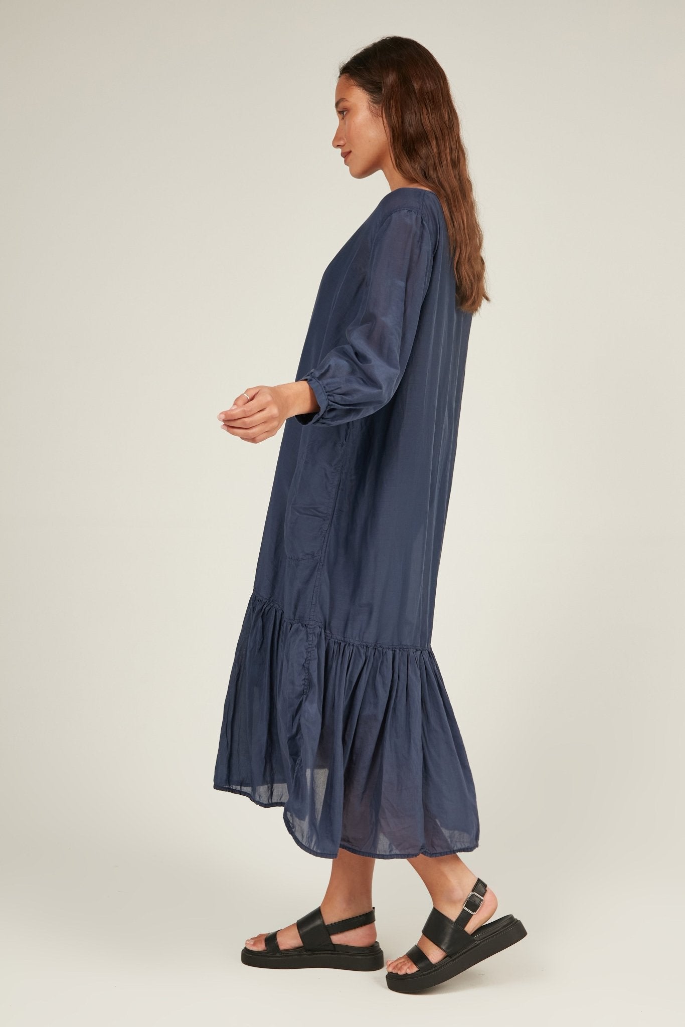 GINNY DRESS - DARK NAVY - Primness