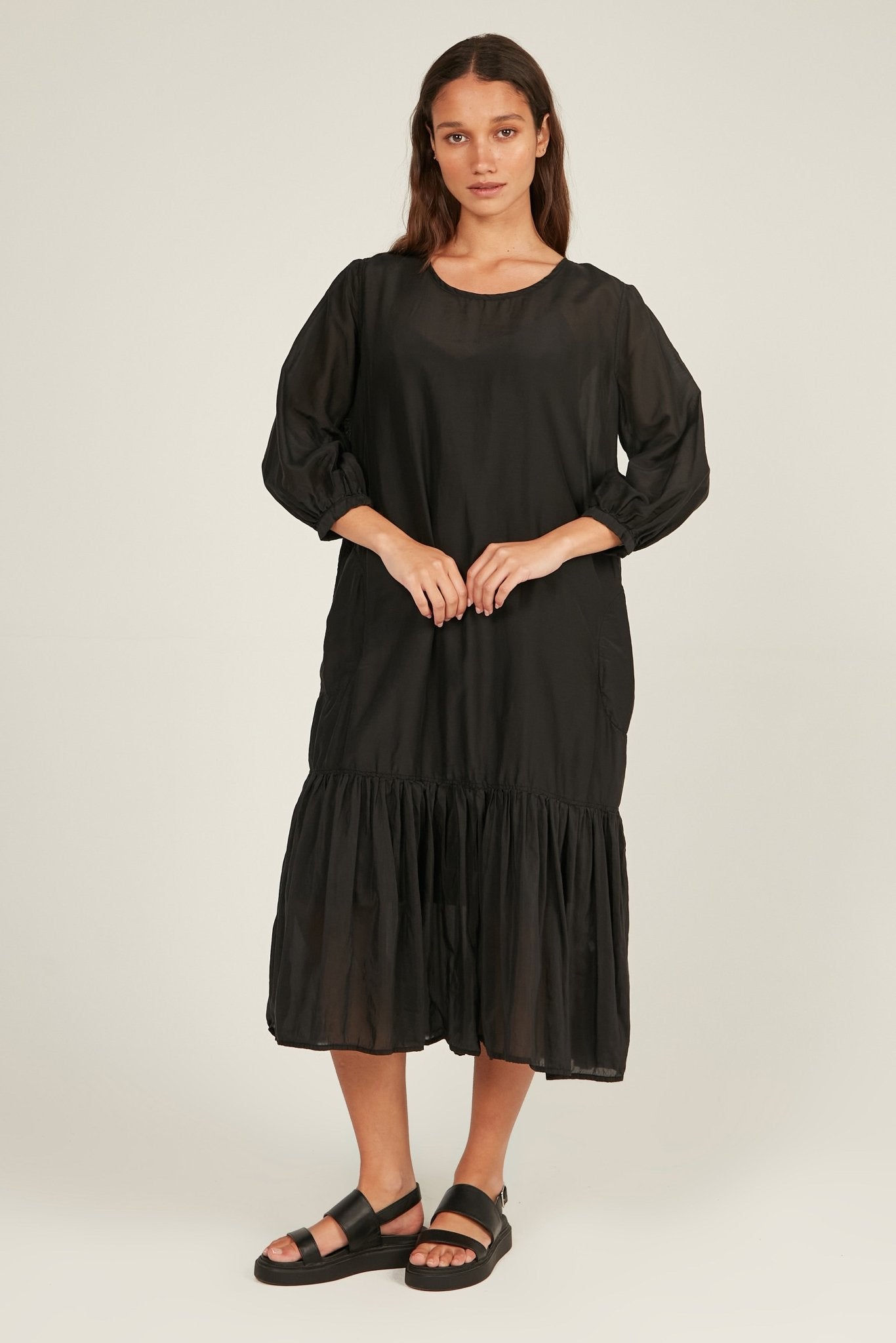 GINNY DRESS - NOIR - Primness