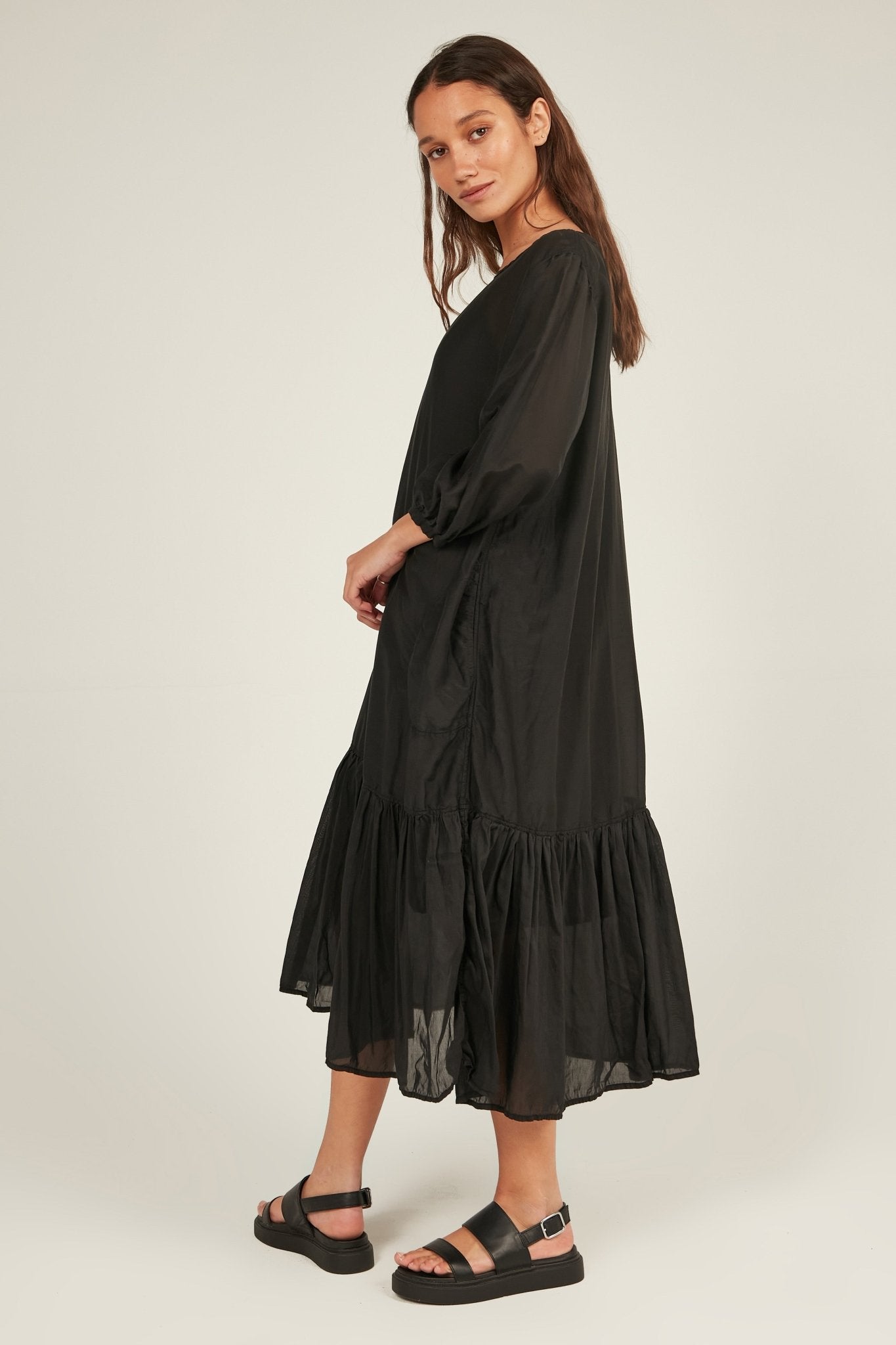 GINNY DRESS - NOIR - Primness