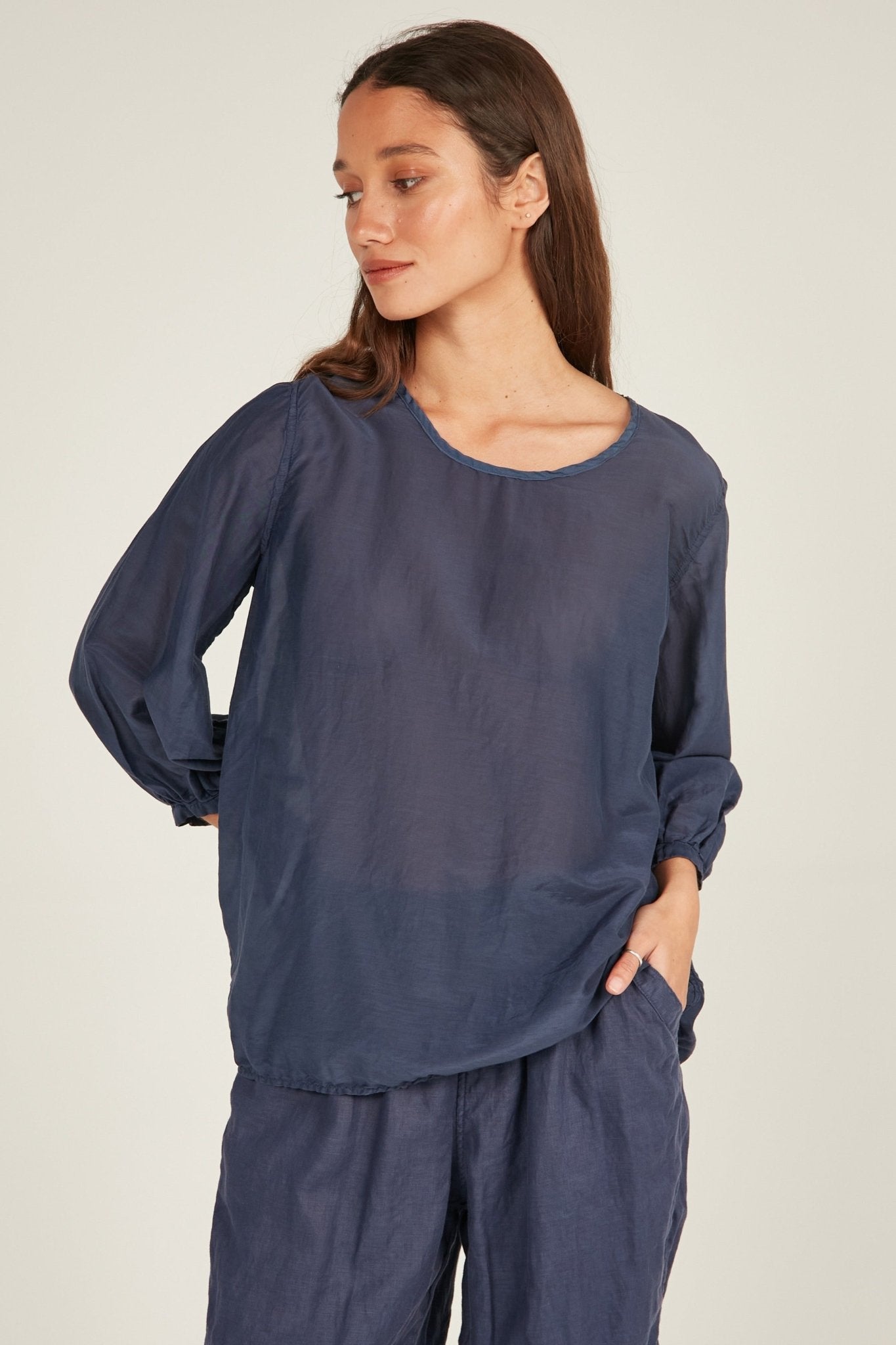 GINNY TOP - DARK NAVY - Primness