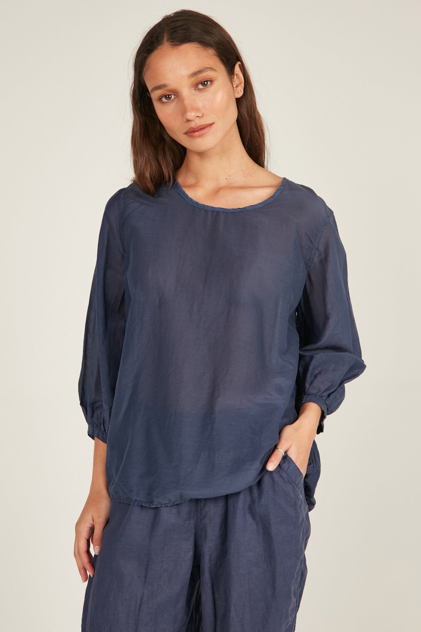 GINNY TOP - DARK NAVY - Primness