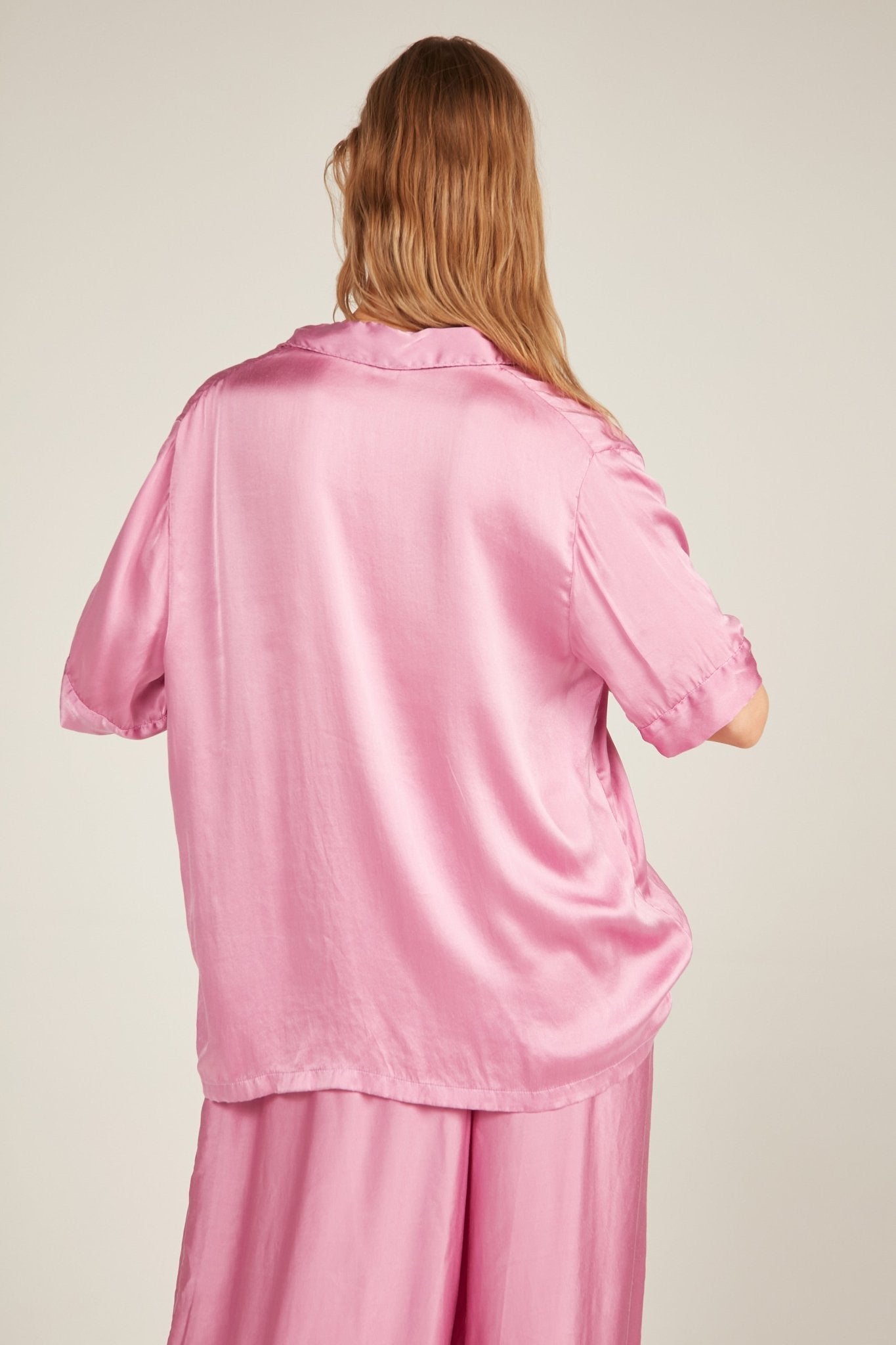 GLOSSED SHIRT - CARNATION PINK - Primness