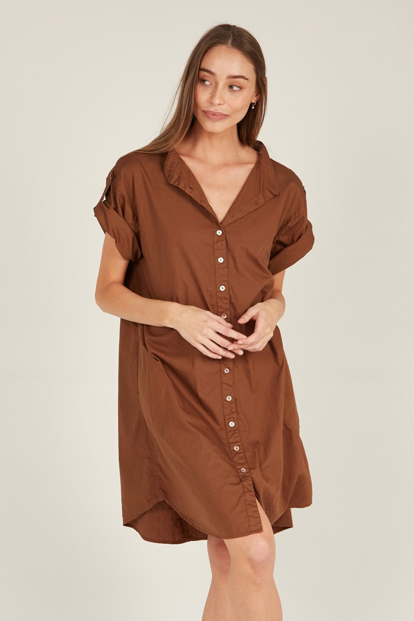 GOPPI DRESS - COFFEE - Primness