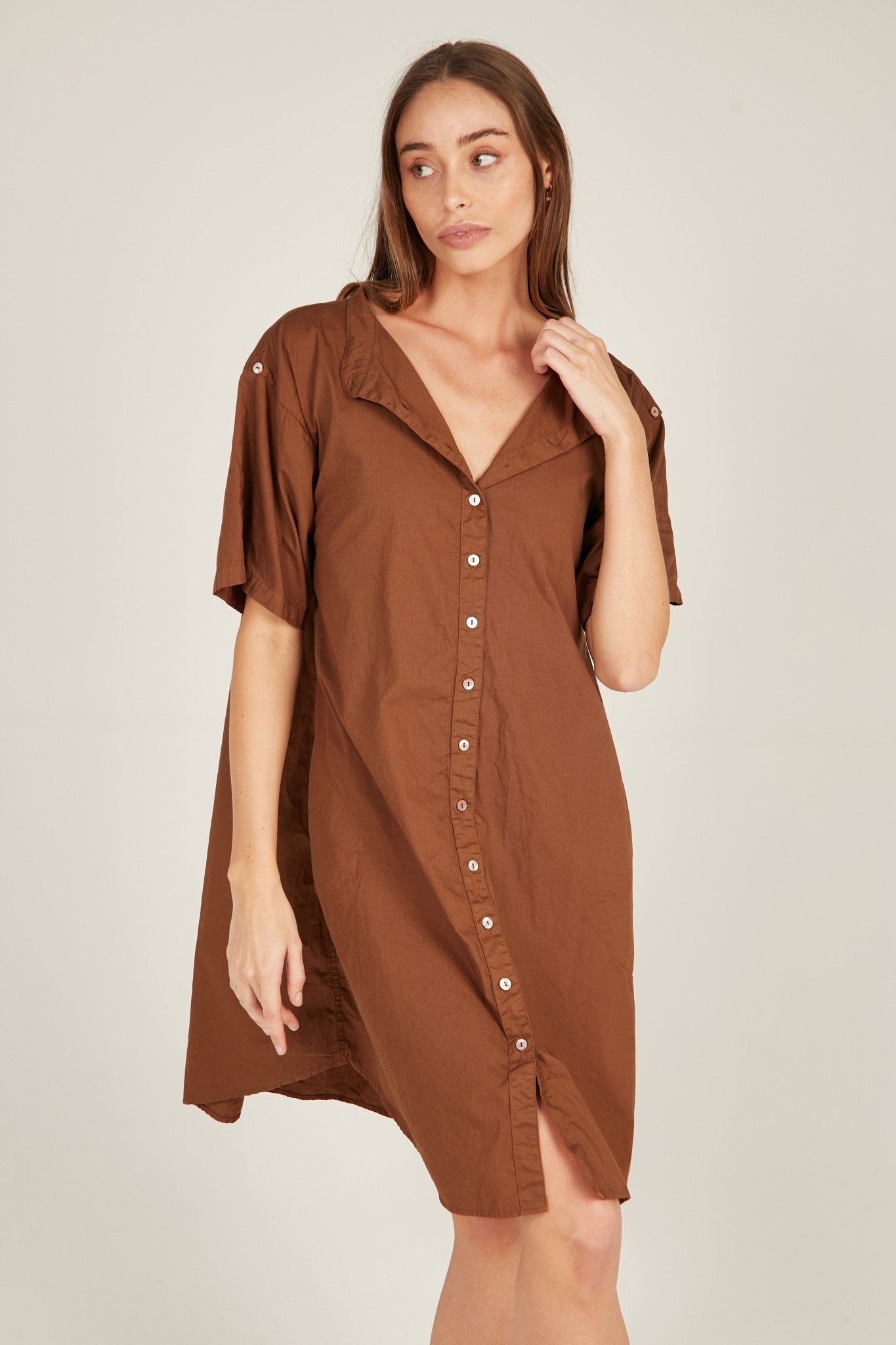 GOPPI DRESS - COFFEE - Primness