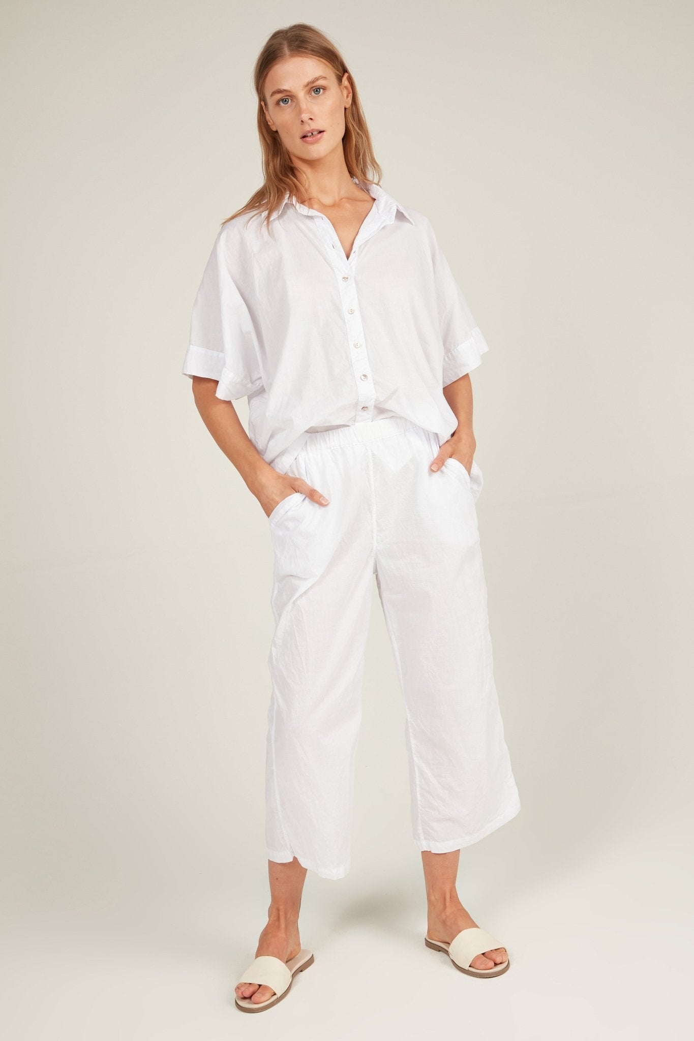 HOLIDAY CROPPED PANT - BLANC - Primness