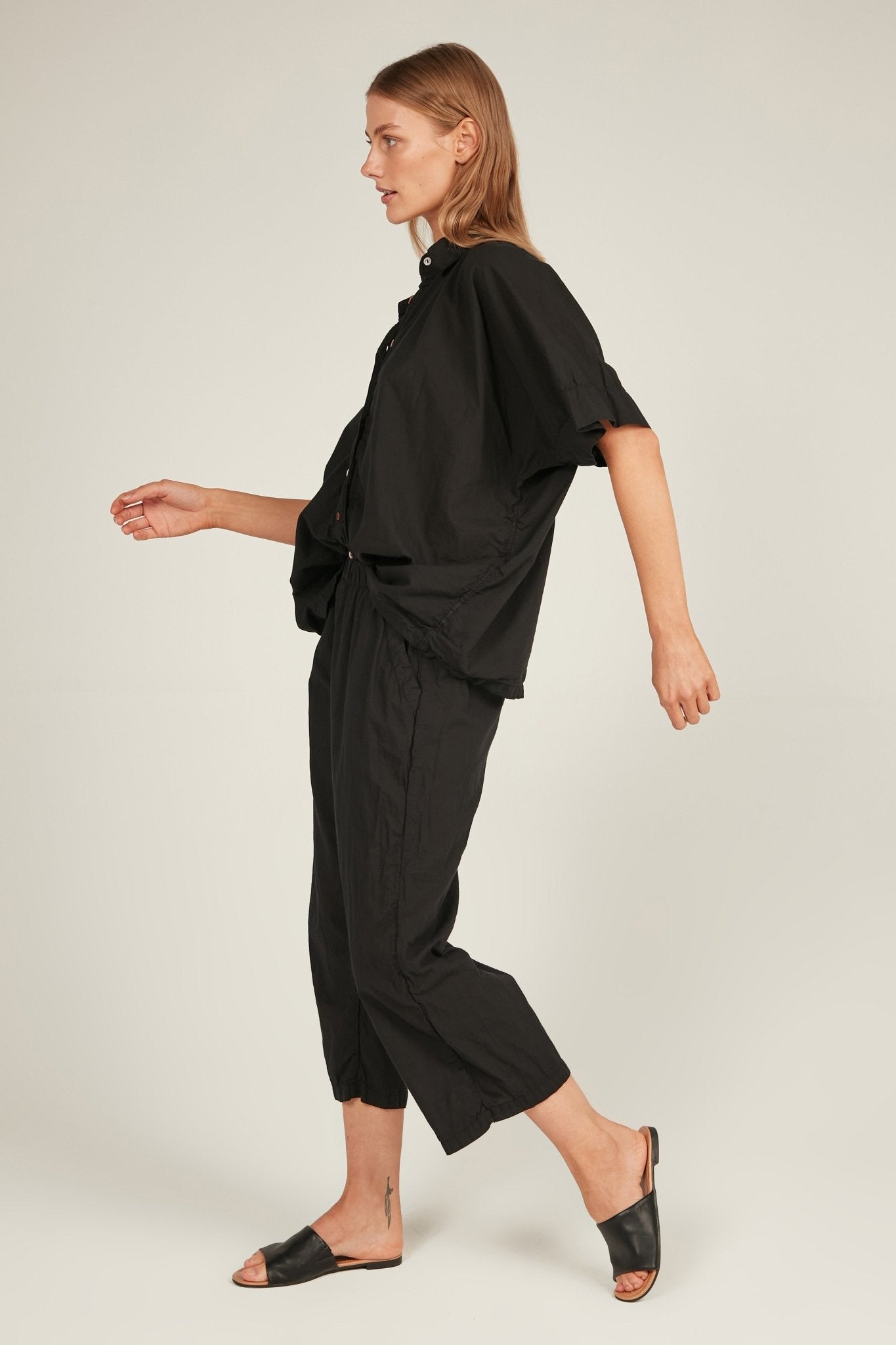 HOLIDAY CROPPED PANT - NOIR - Primness