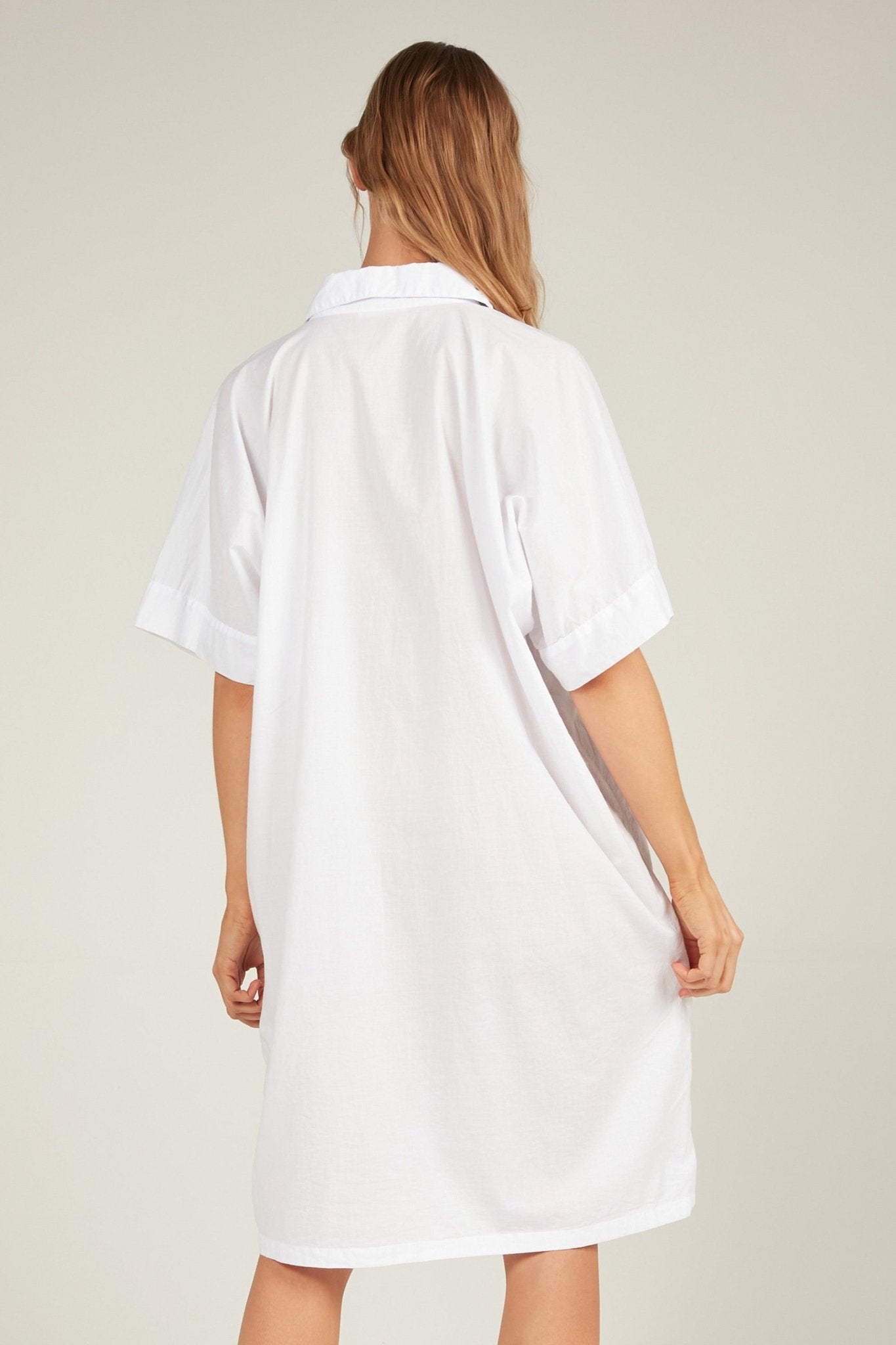 HOLIDAY SHIRT DRESS - BLANC - Primness