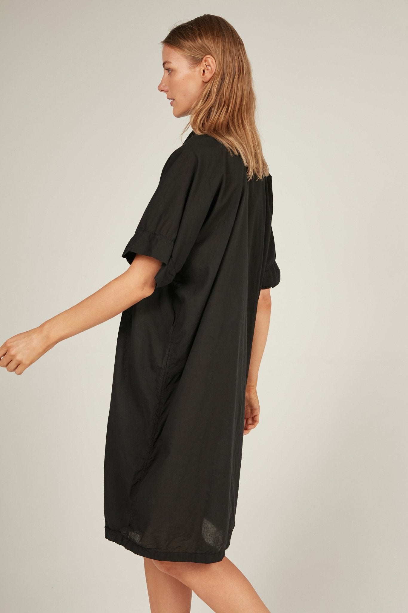 HOLIDAY SHIRT DRESS - NOIR - Primness