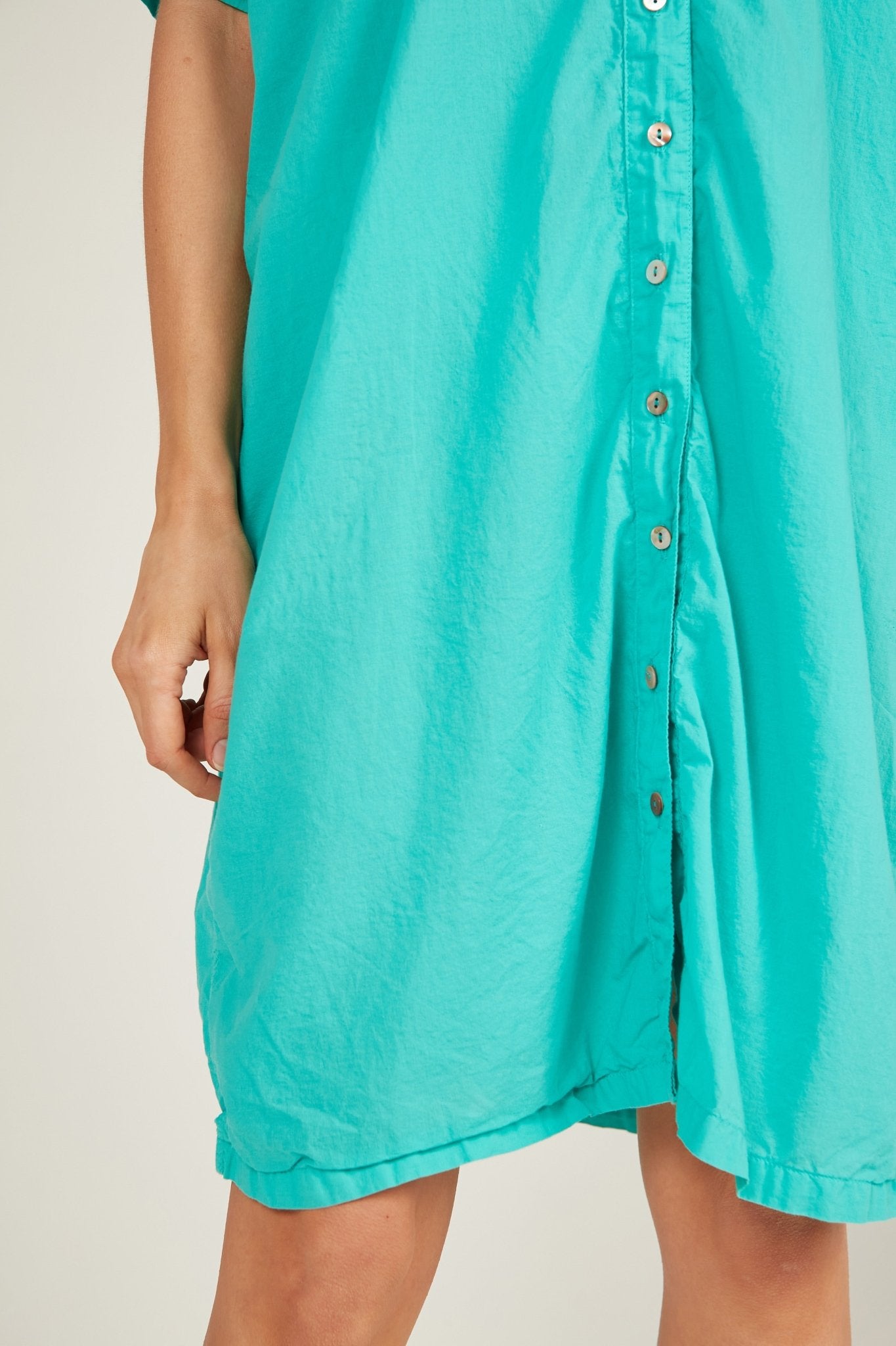 HOLIDAY SHIRT DRESS - TURQUOISE - Primness