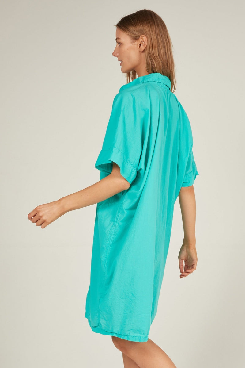 HOLIDAY SHIRT DRESS - TURQUOISE - Primness