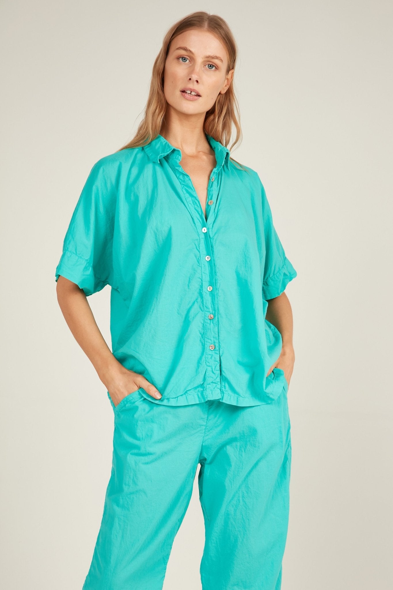 HOLIDAY SHIRT - TURQUOISE - Primness