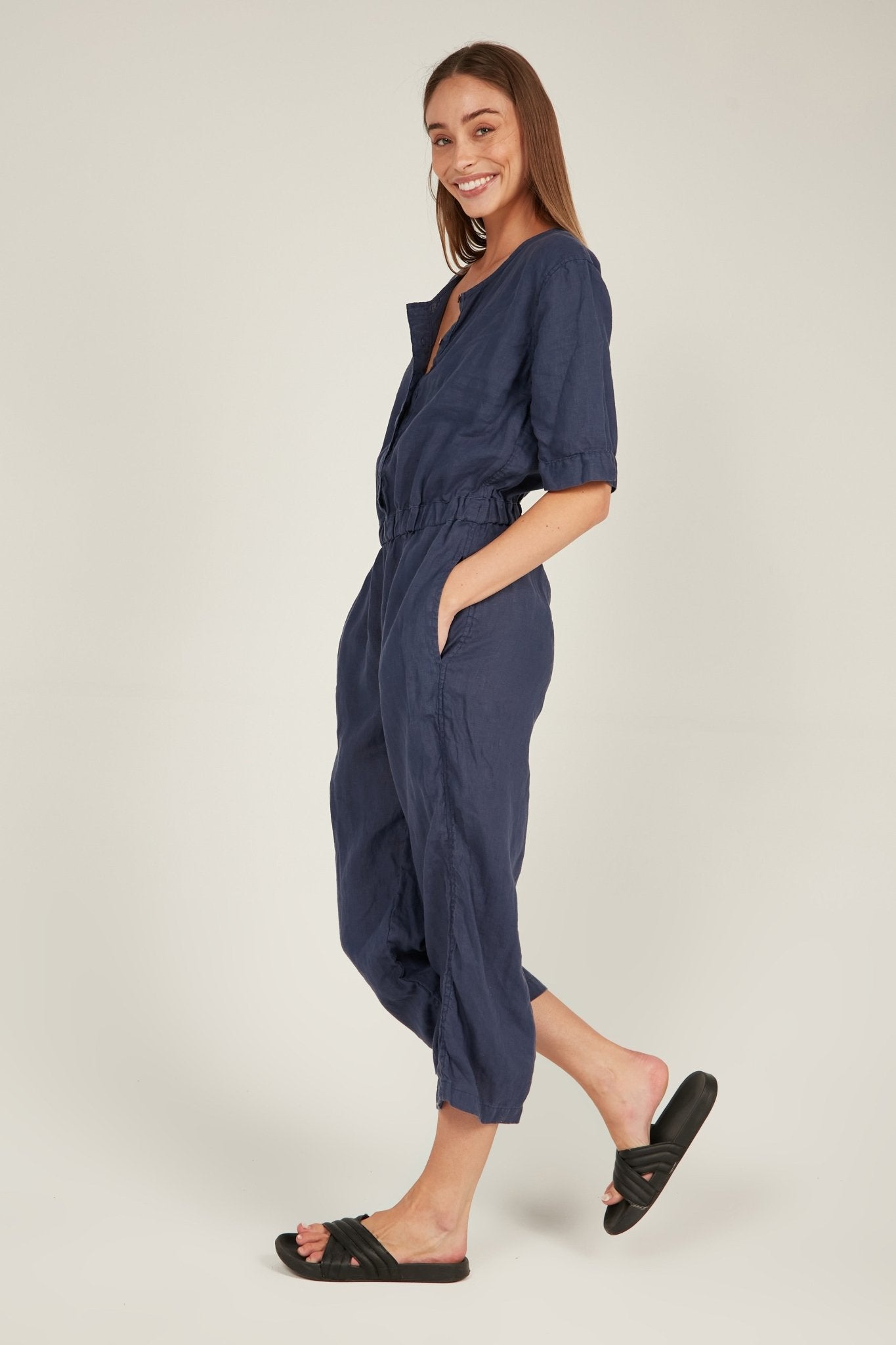 ISLAND JUMPSUIT - DARK NAVY (PRE-ORDER) - Primness