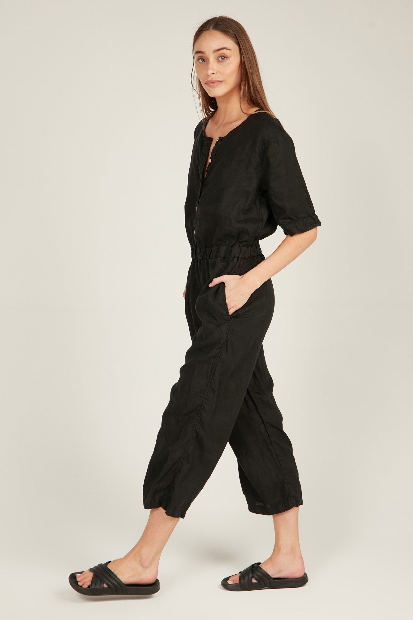 ISLAND JUMPSUIT - NOIR (PRE-ORDER) - Primness