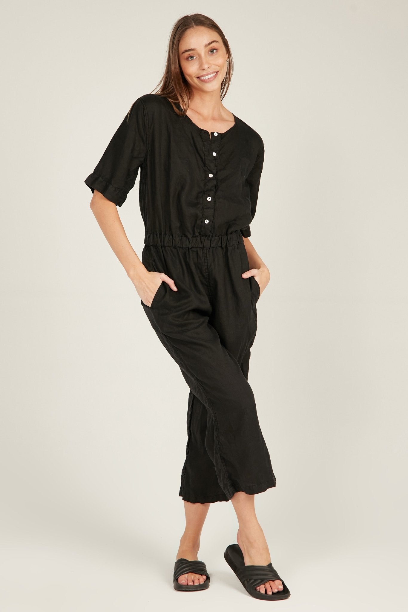 ISLAND JUMPSUIT - NOIR (PRE-ORDER) - Primness