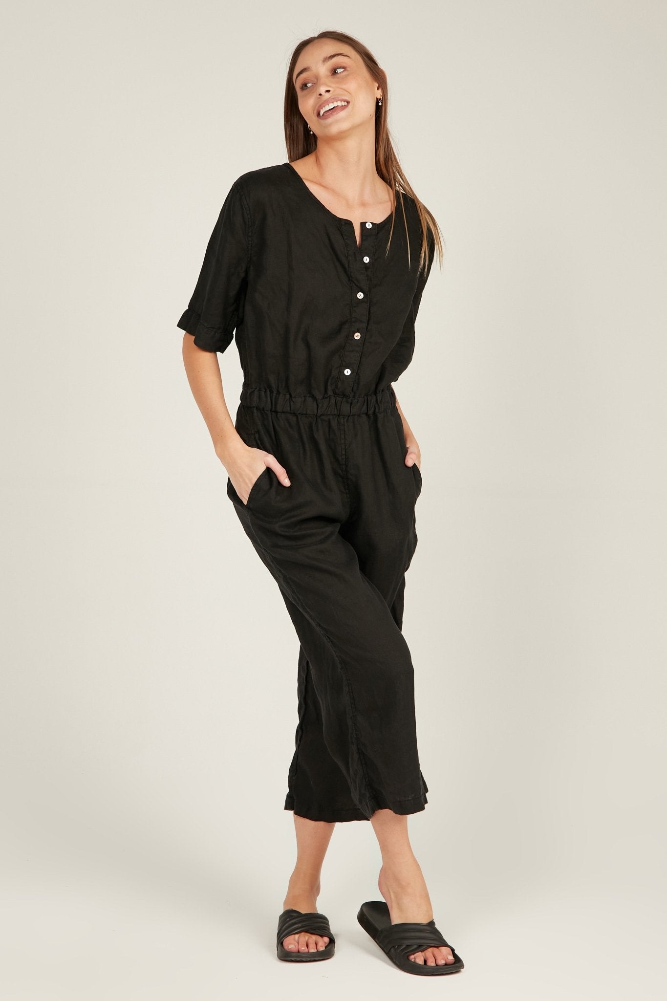 ISLAND JUMPSUIT - NOIR (PRE-ORDER) - Primness