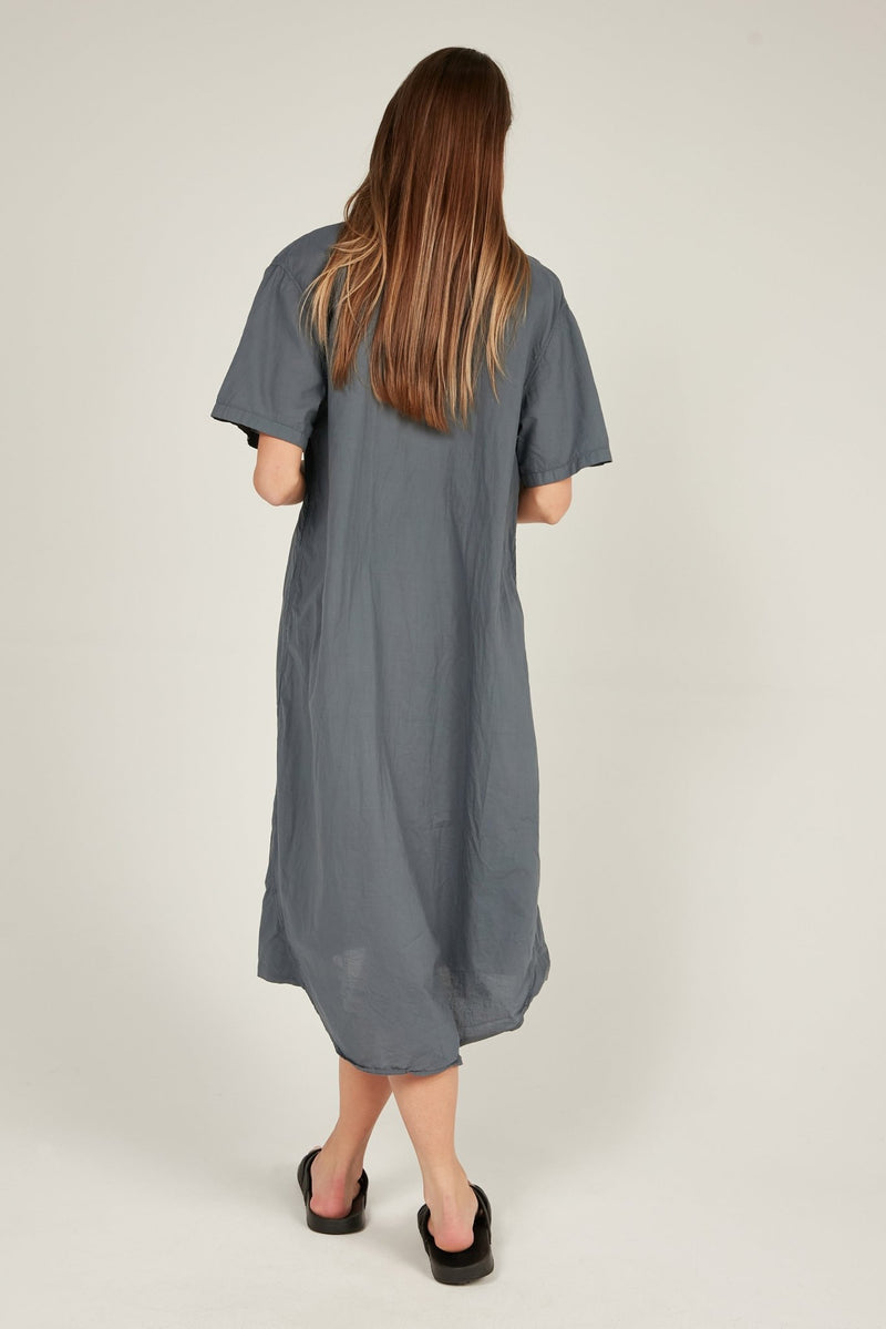 LALA SHIRT DRESS - CHARCOAL - Primness