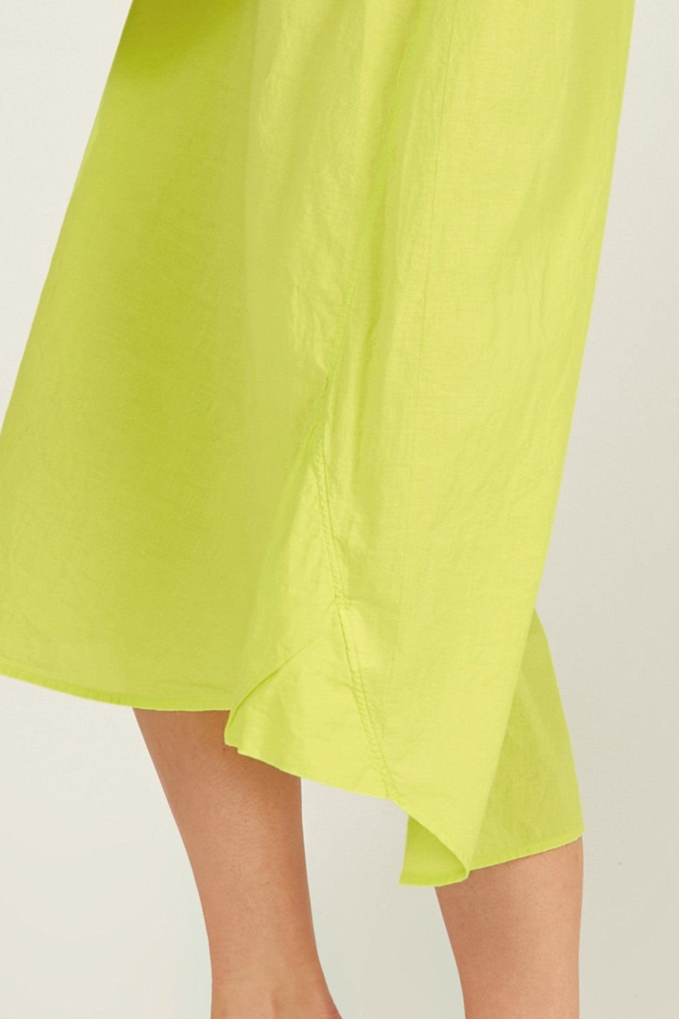 LALA SHIRT DRESS - LIME - Primness