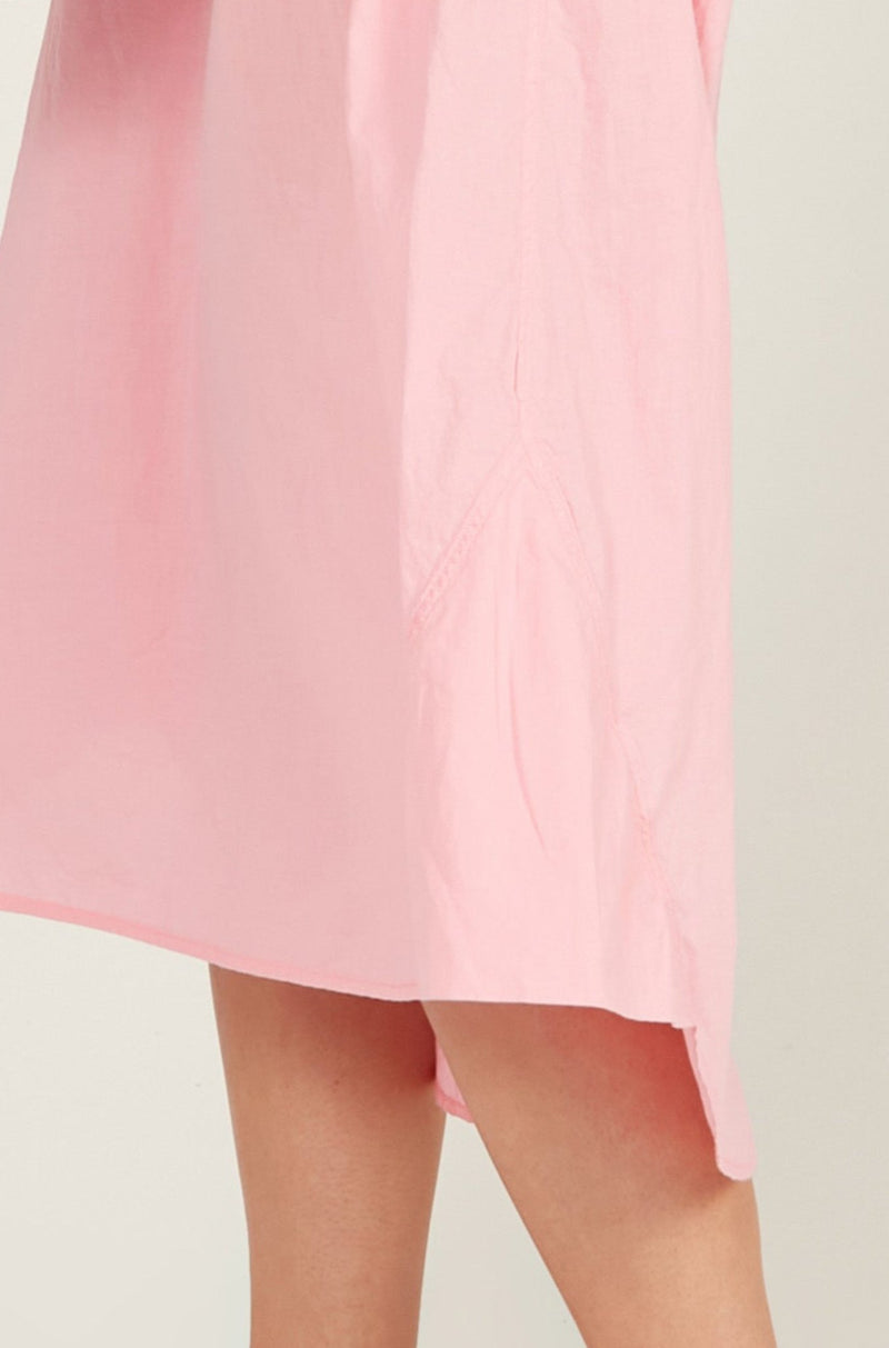 LALA SHIRT DRESS - TAFFY PINK - Primness