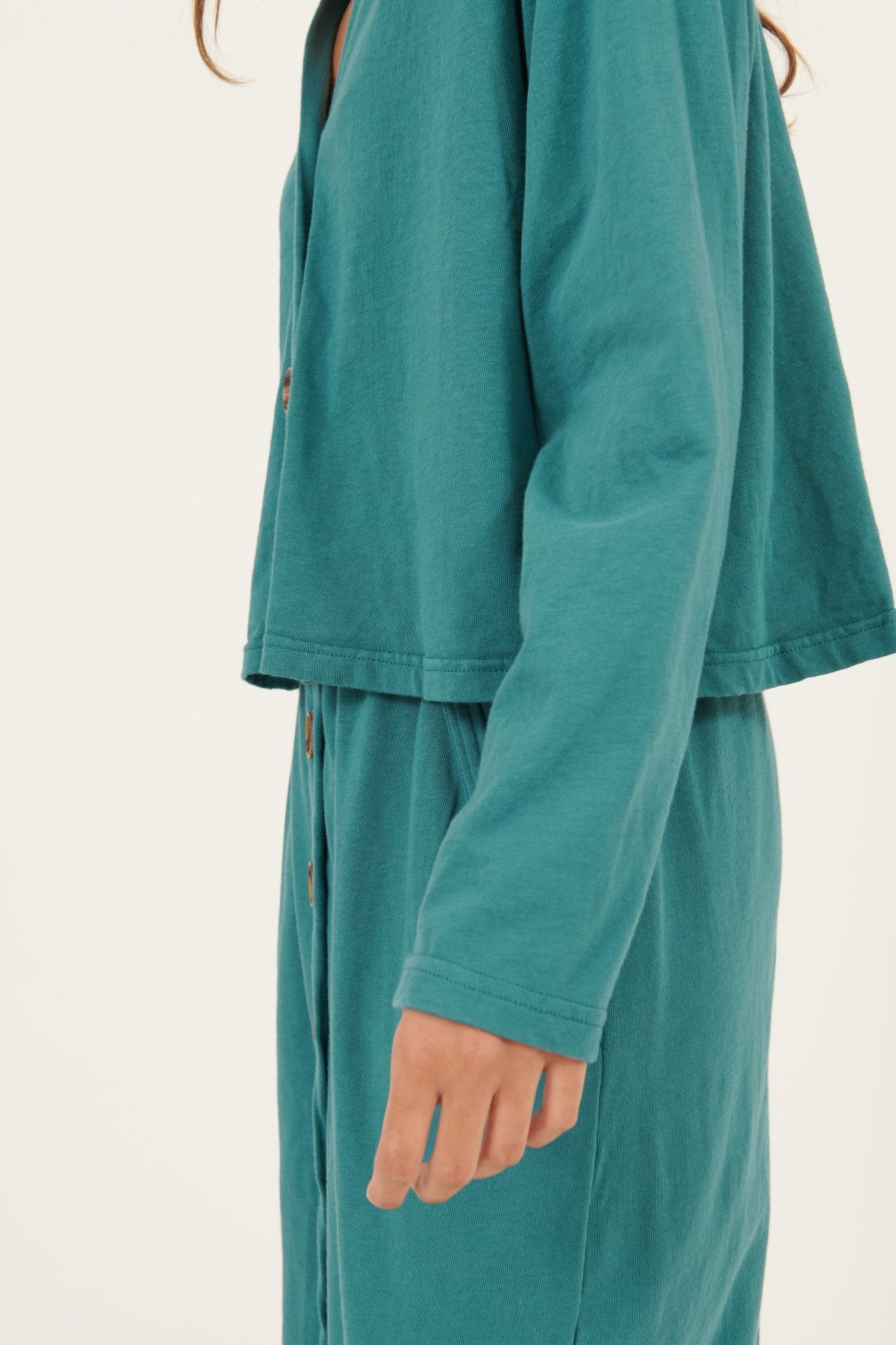 LINA CROPPED CARDI - PEACOCK - Primness