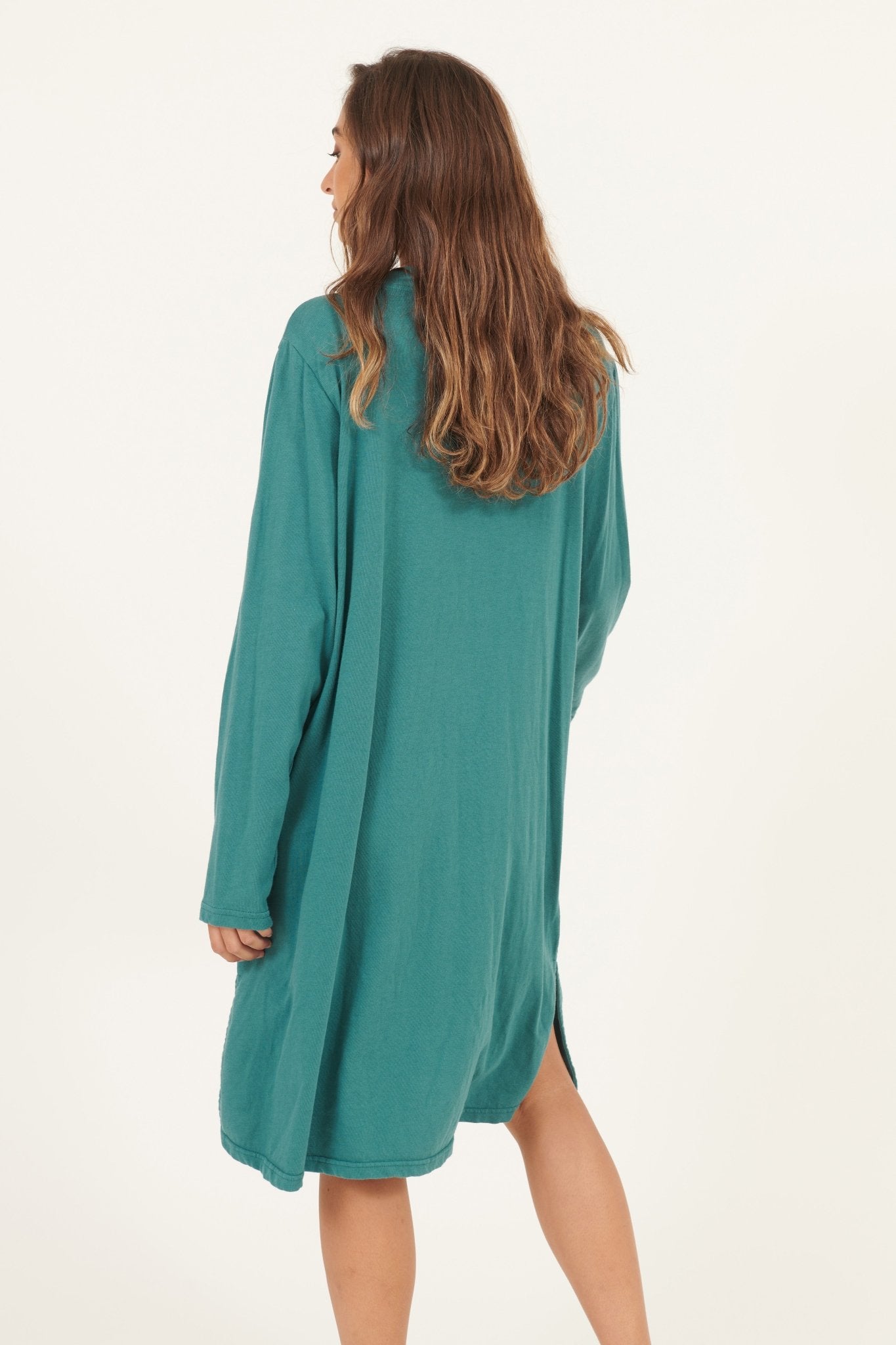 LINA LONG LINED CARDI - PEACOCK - Primness