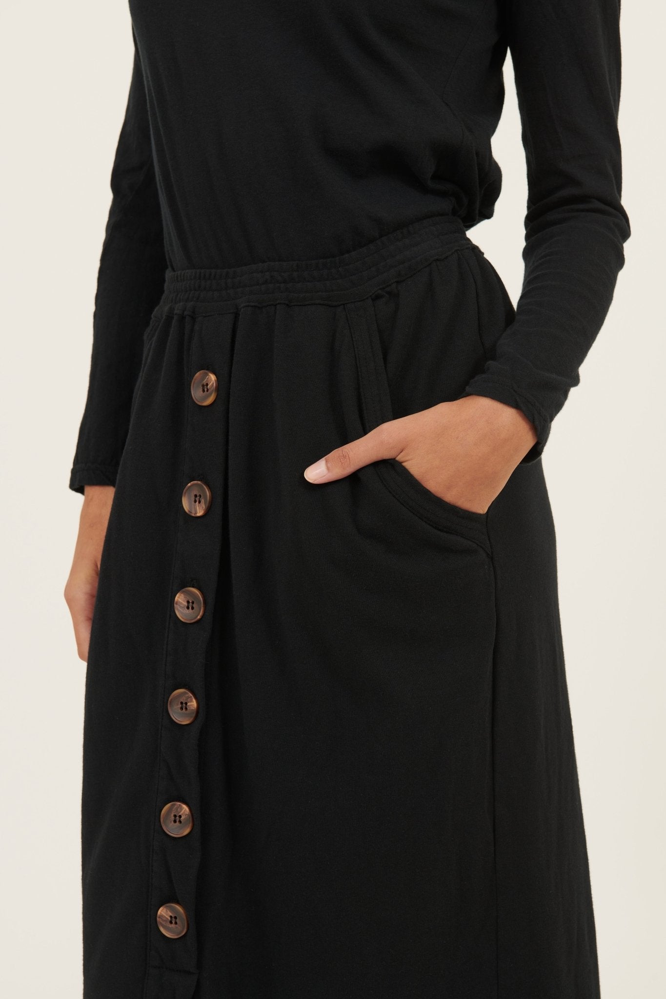 LINA PENCIL SKIRT - NOIR - FINAL SALE - Primness