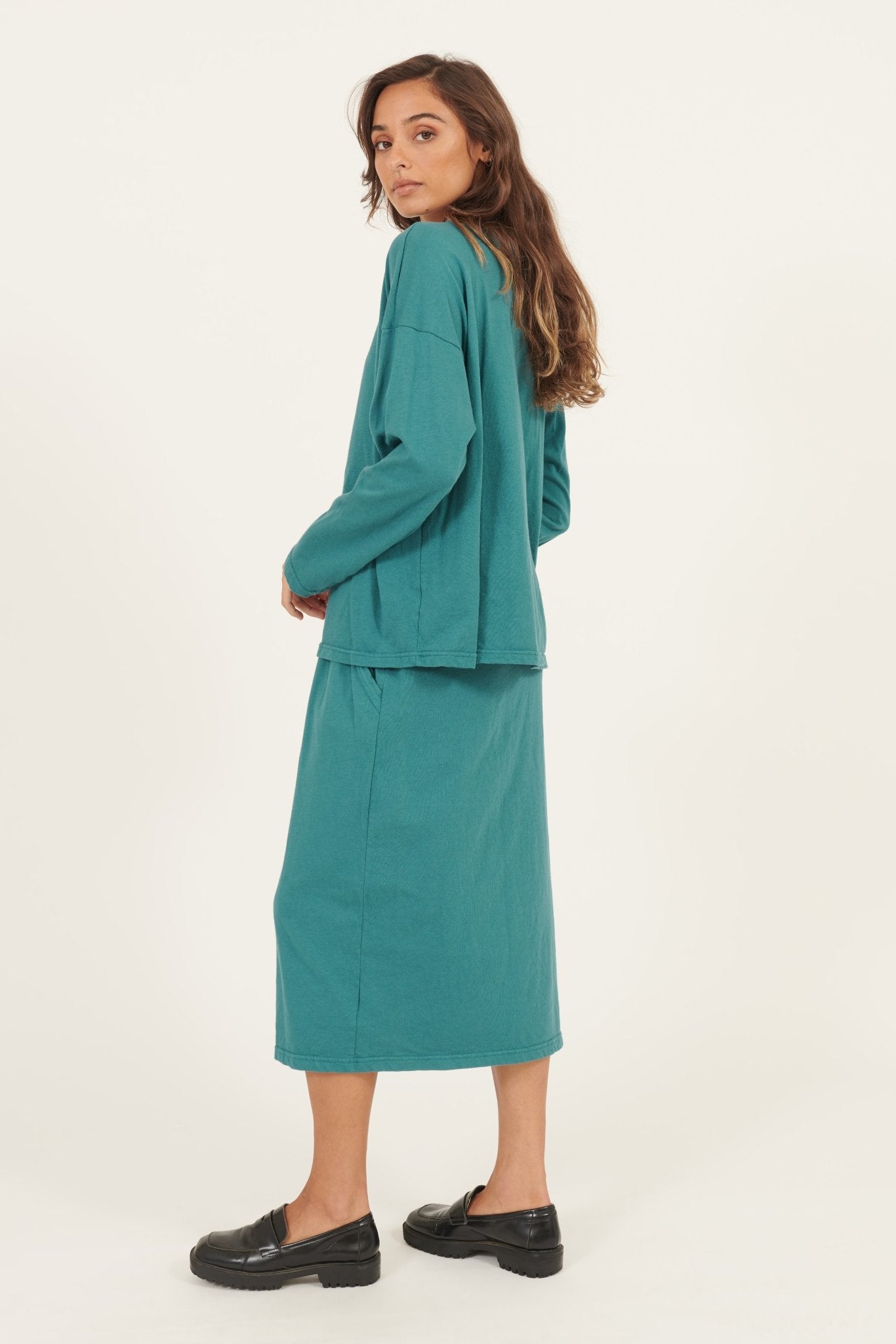 LINA PENCIL SKIRT - PEACOCK - FINAL SALE - Primness