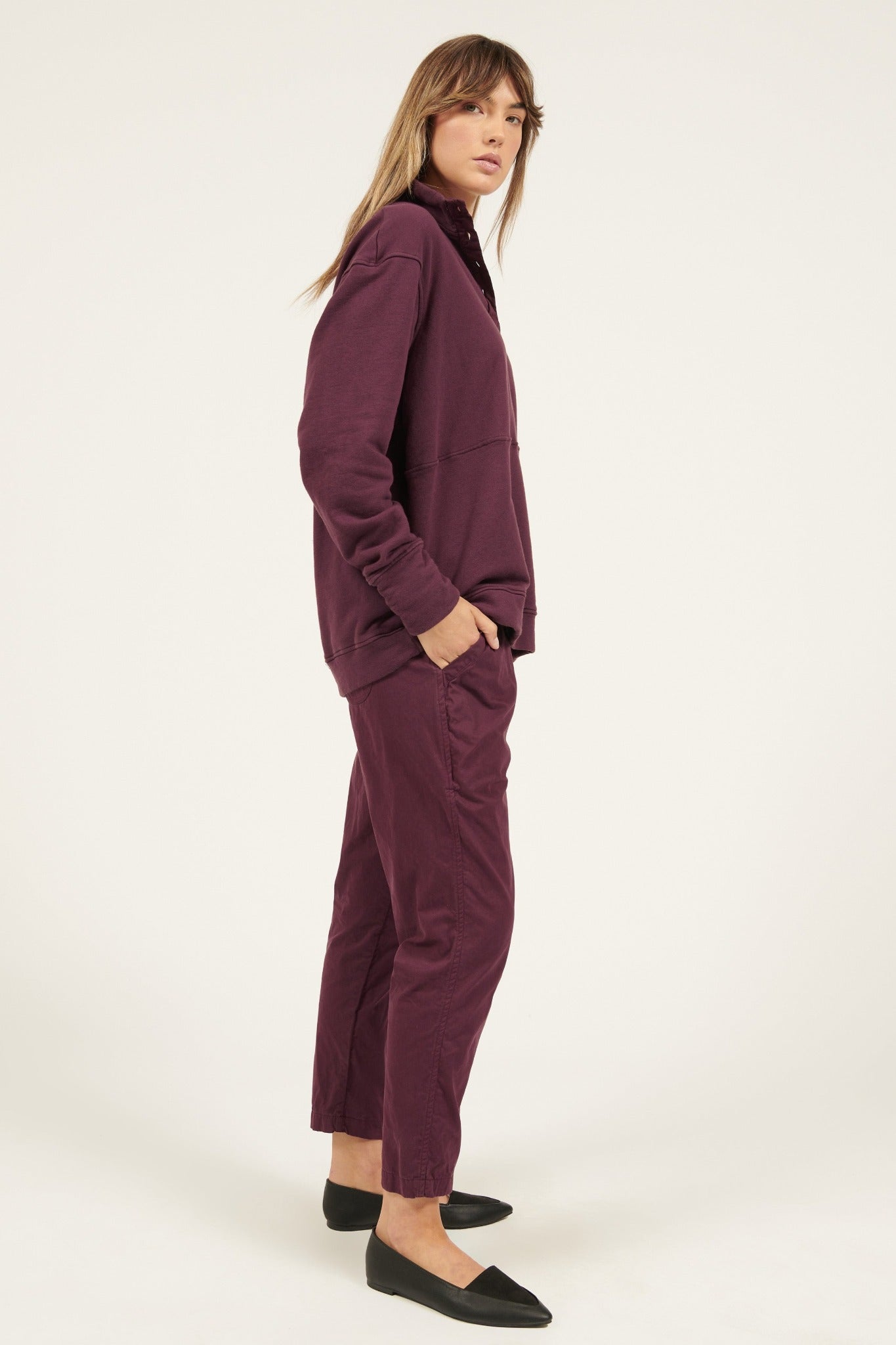 LONLON PANT - PLUM (PRE-ORDER) - Primness