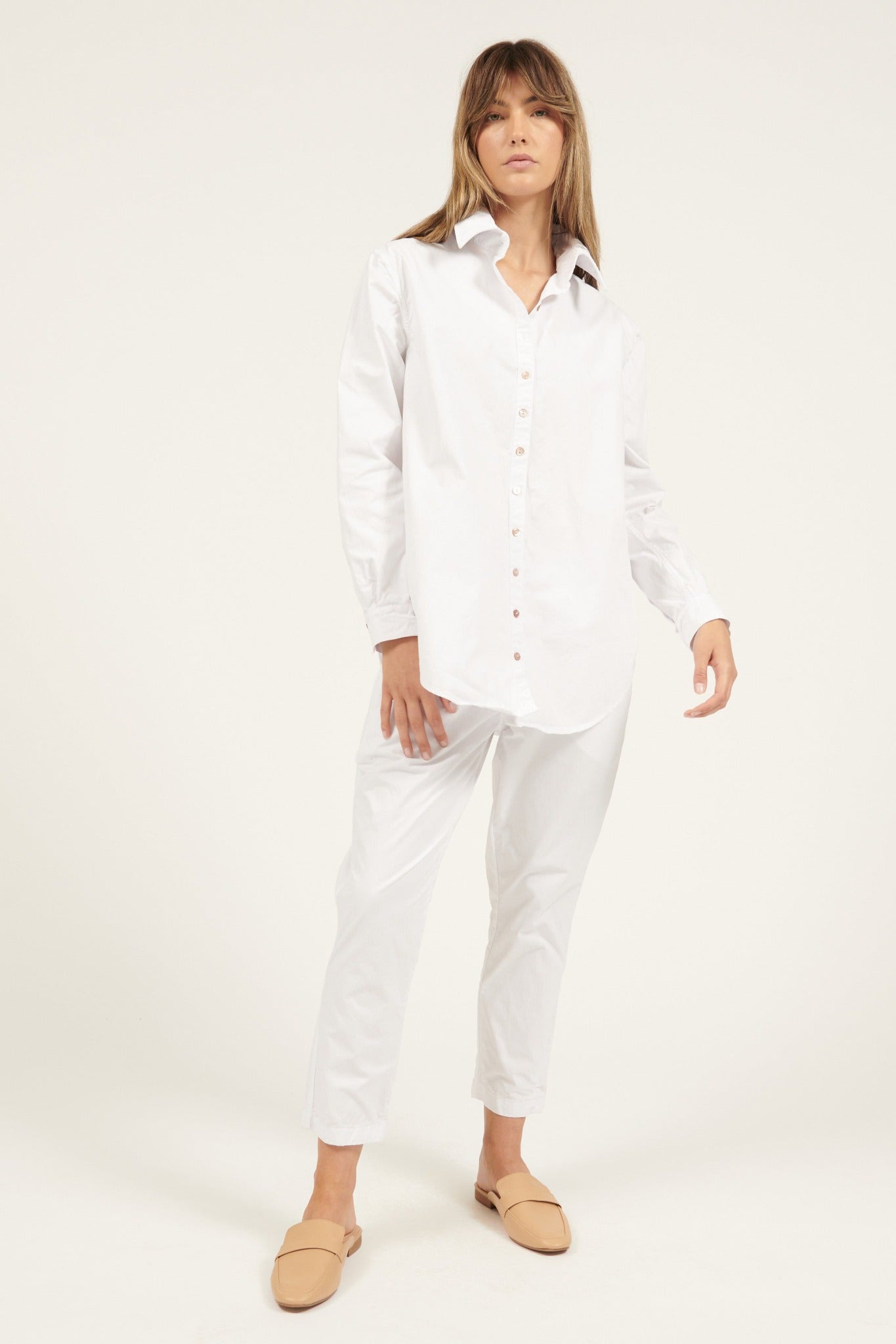 LONLON SHIRT - BLANC (PRE-ORDER) - Primness