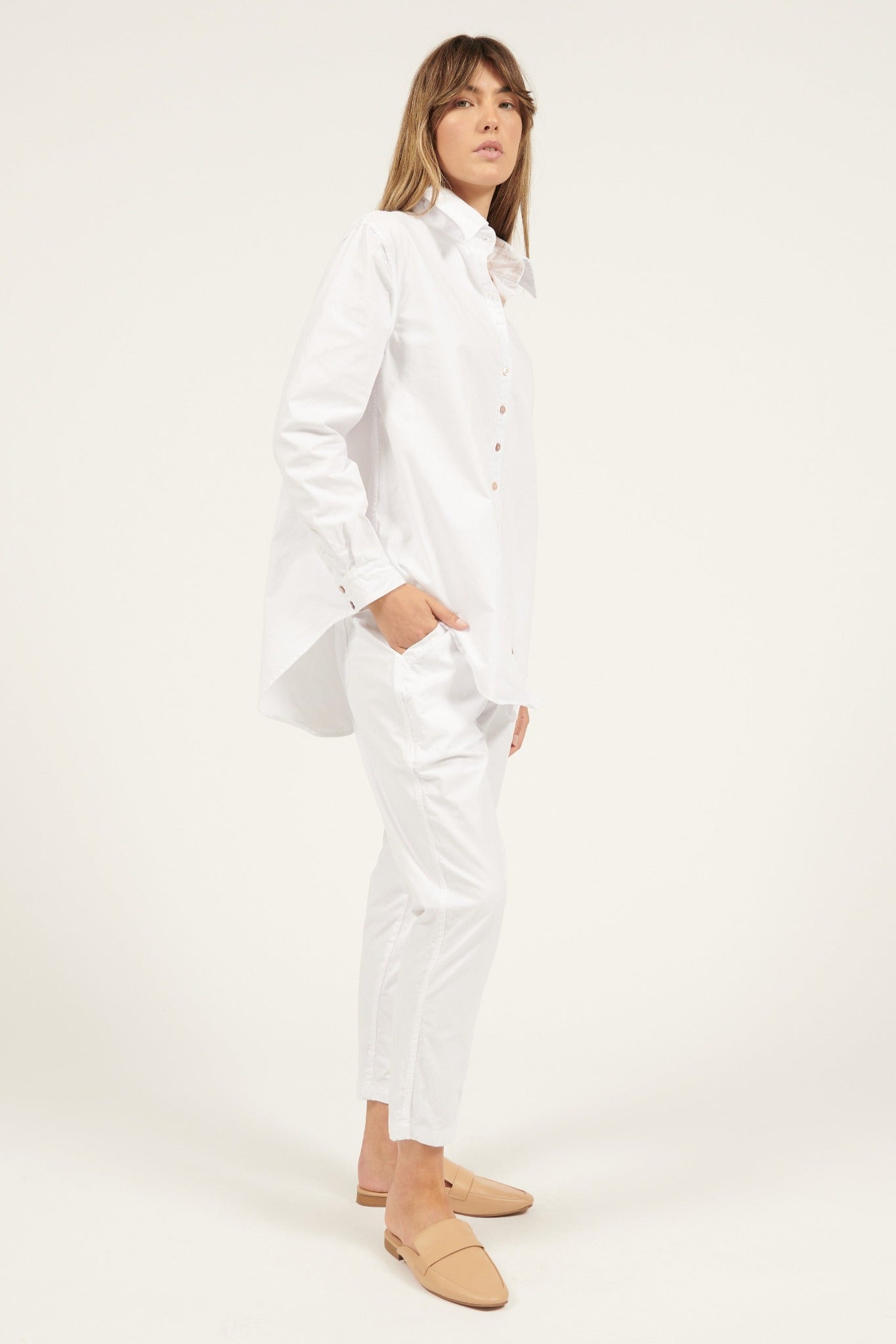 LONLON SHIRT - BLANC (PRE-ORDER) - Primness