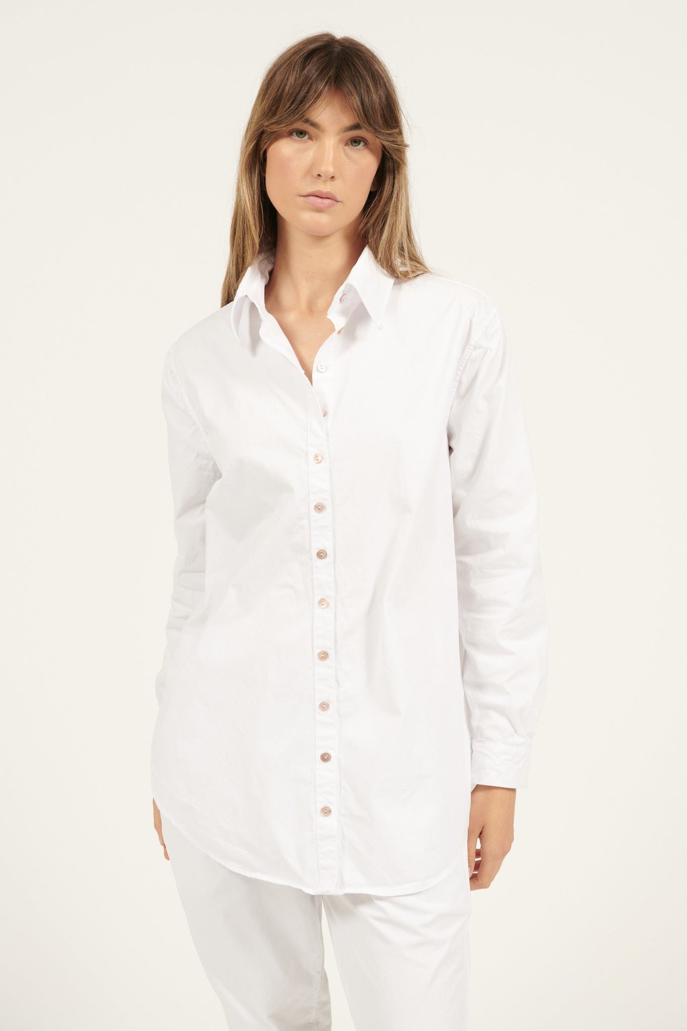 LONLON SHIRT - BLANC (PRE-ORDER) - Primness