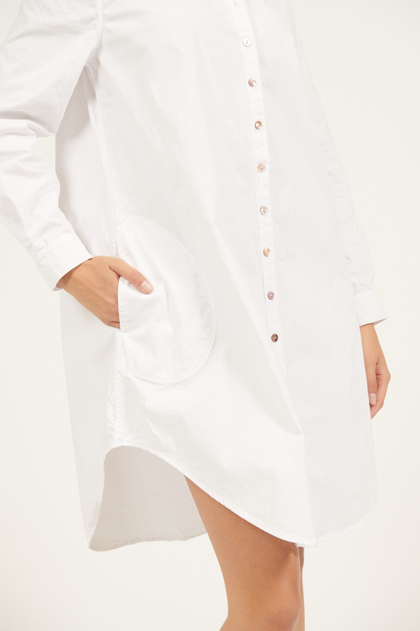 LONLON SHIRT DRESS - BLANC (PRE-ORDER) - Primness