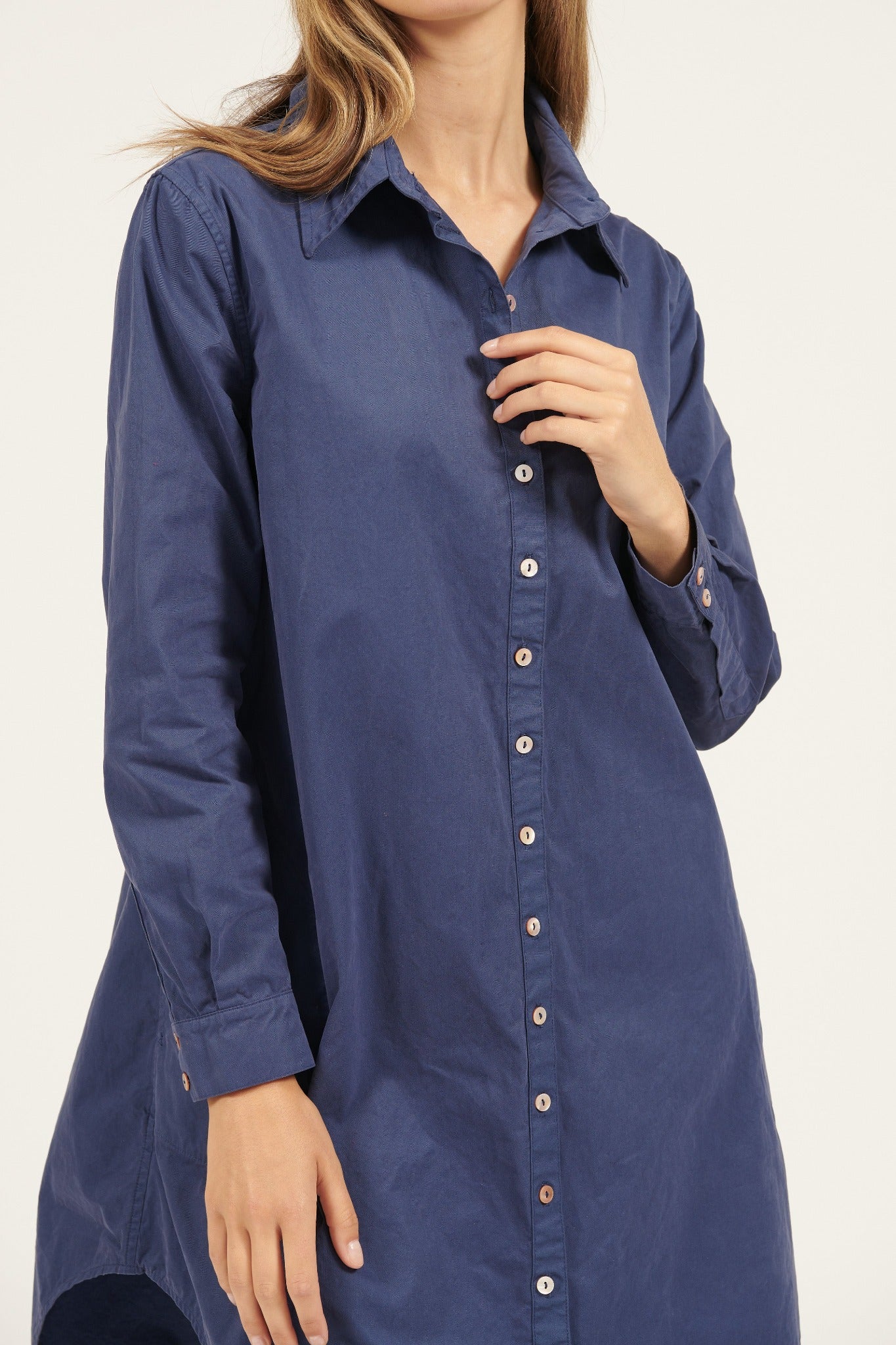 LONLON SHIRT DRESS - BLUE TUNE (PRE-ORDER) - Primness