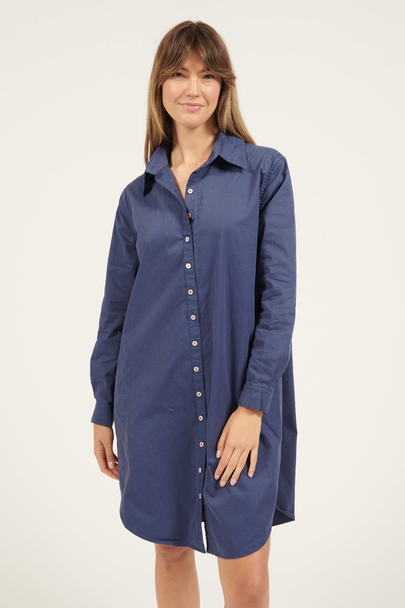 LONLON SHIRT DRESS - BLUE TUNE (PRE-ORDER) - Primness