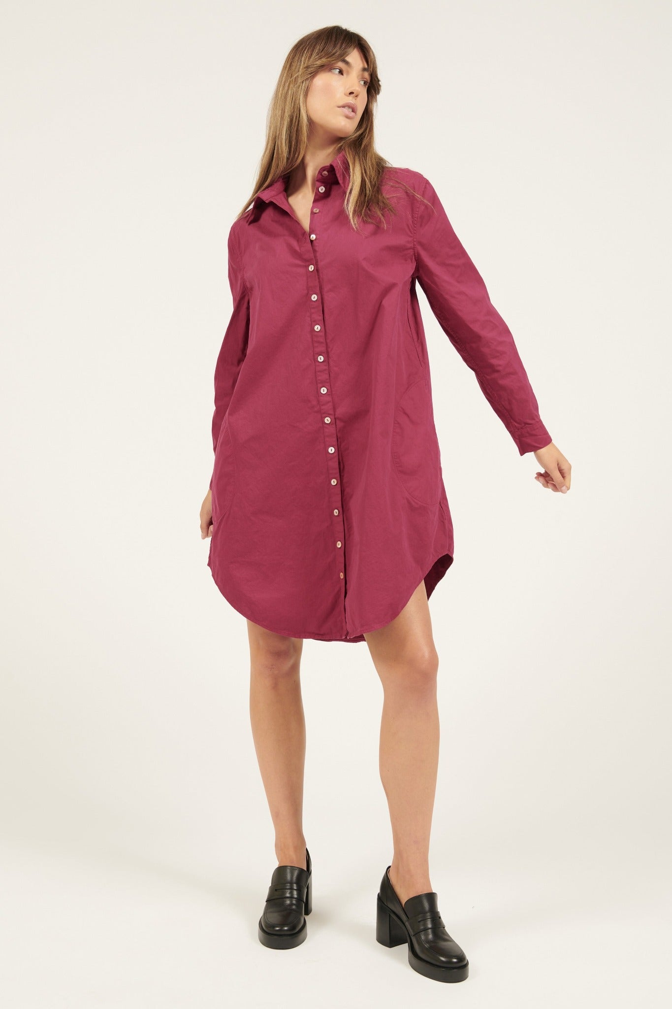 LONLON SHIRT DRESS - HIBISCUS (PRE-ORDER) - Primness