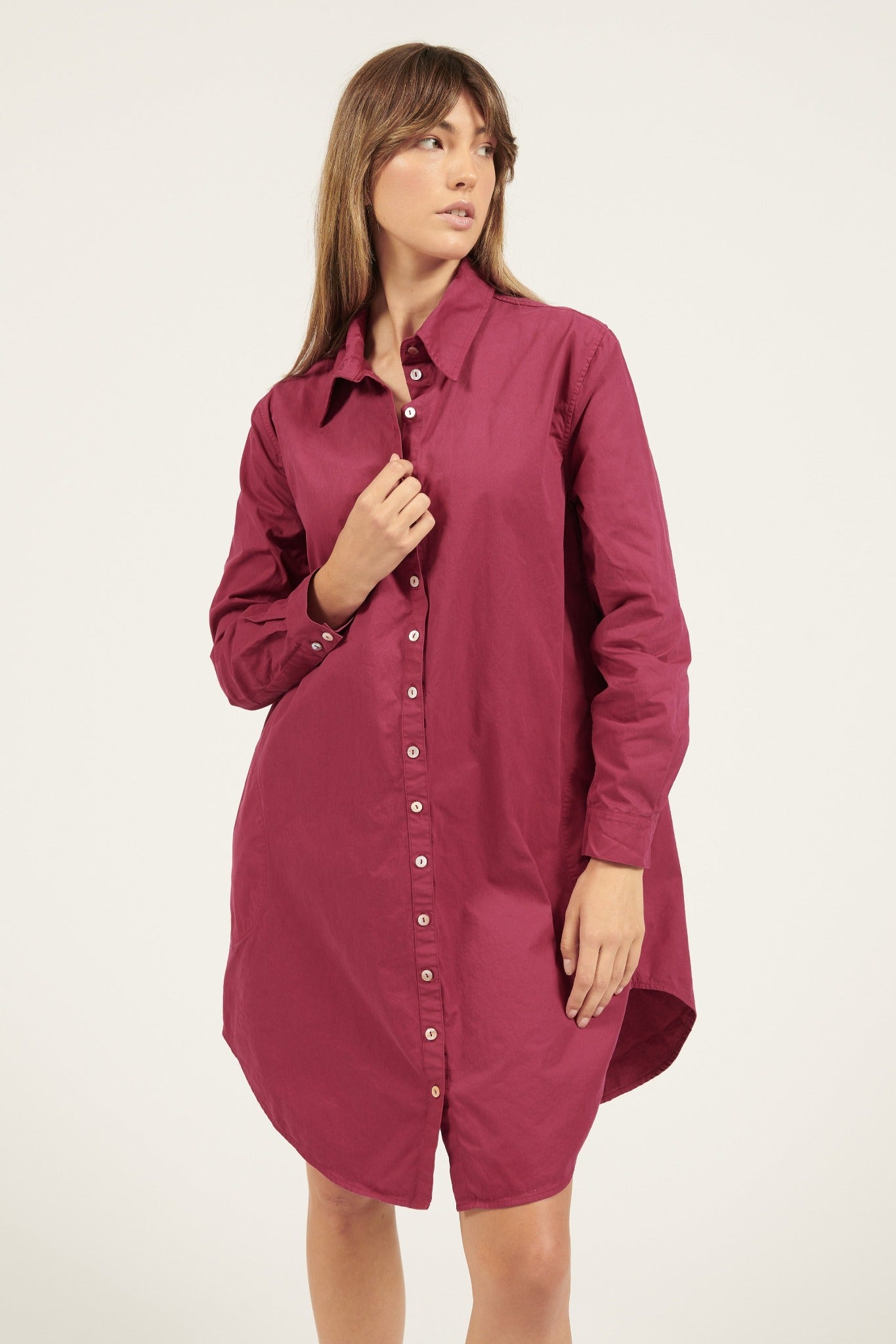 LONLON SHIRT DRESS - HIBISCUS (PRE-ORDER) - Primness