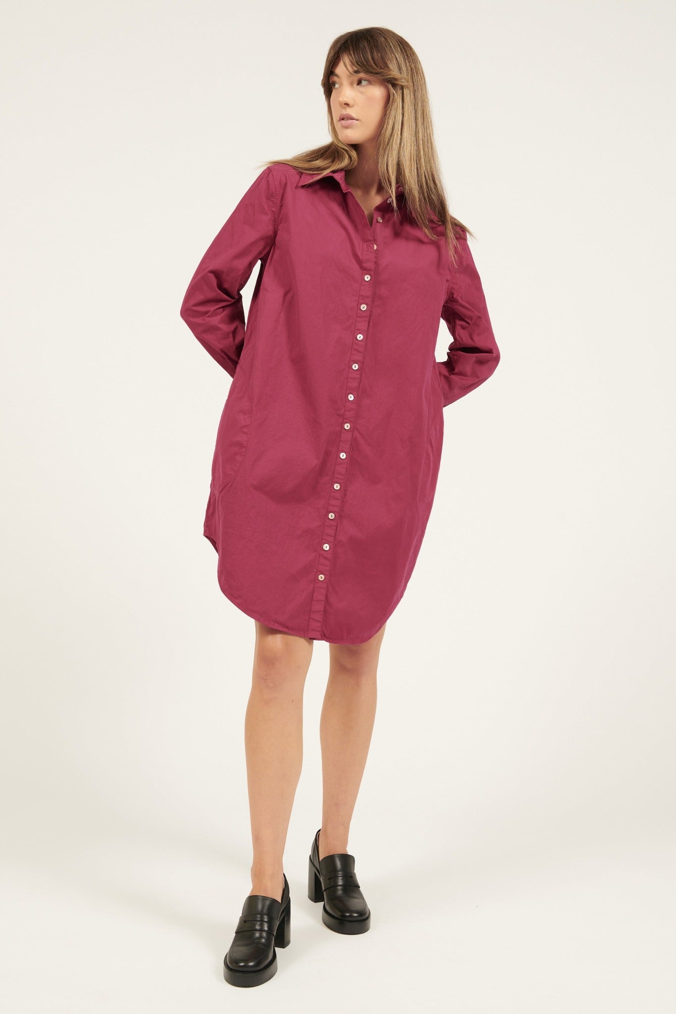 LONLON SHIRT DRESS - HIBISCUS (PRE-ORDER) - Primness