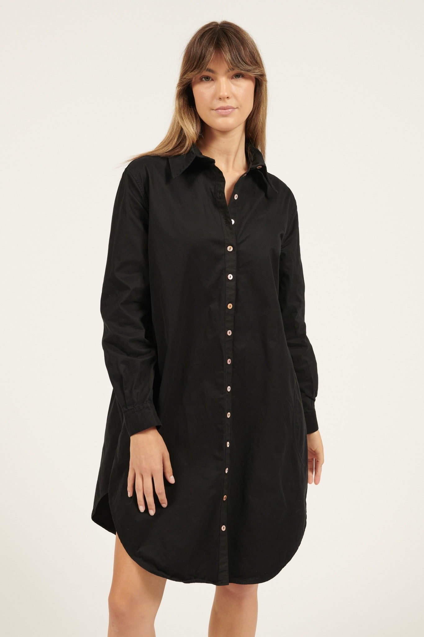 LONLON SHIRT DRESS - NOIR (PRE-ORDER) - Primness