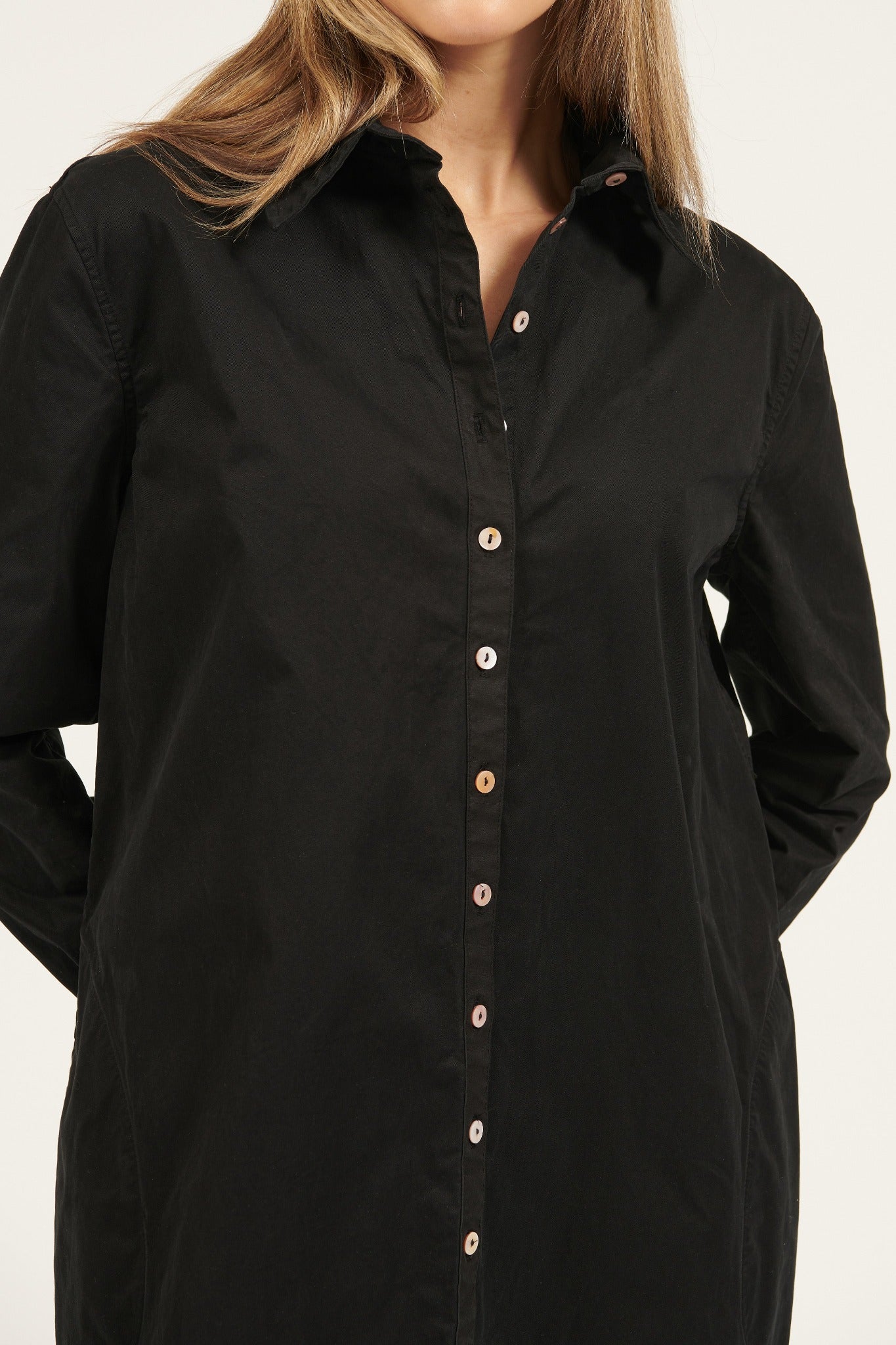 LONLON SHIRT DRESS - NOIR (PRE-ORDER) - Primness