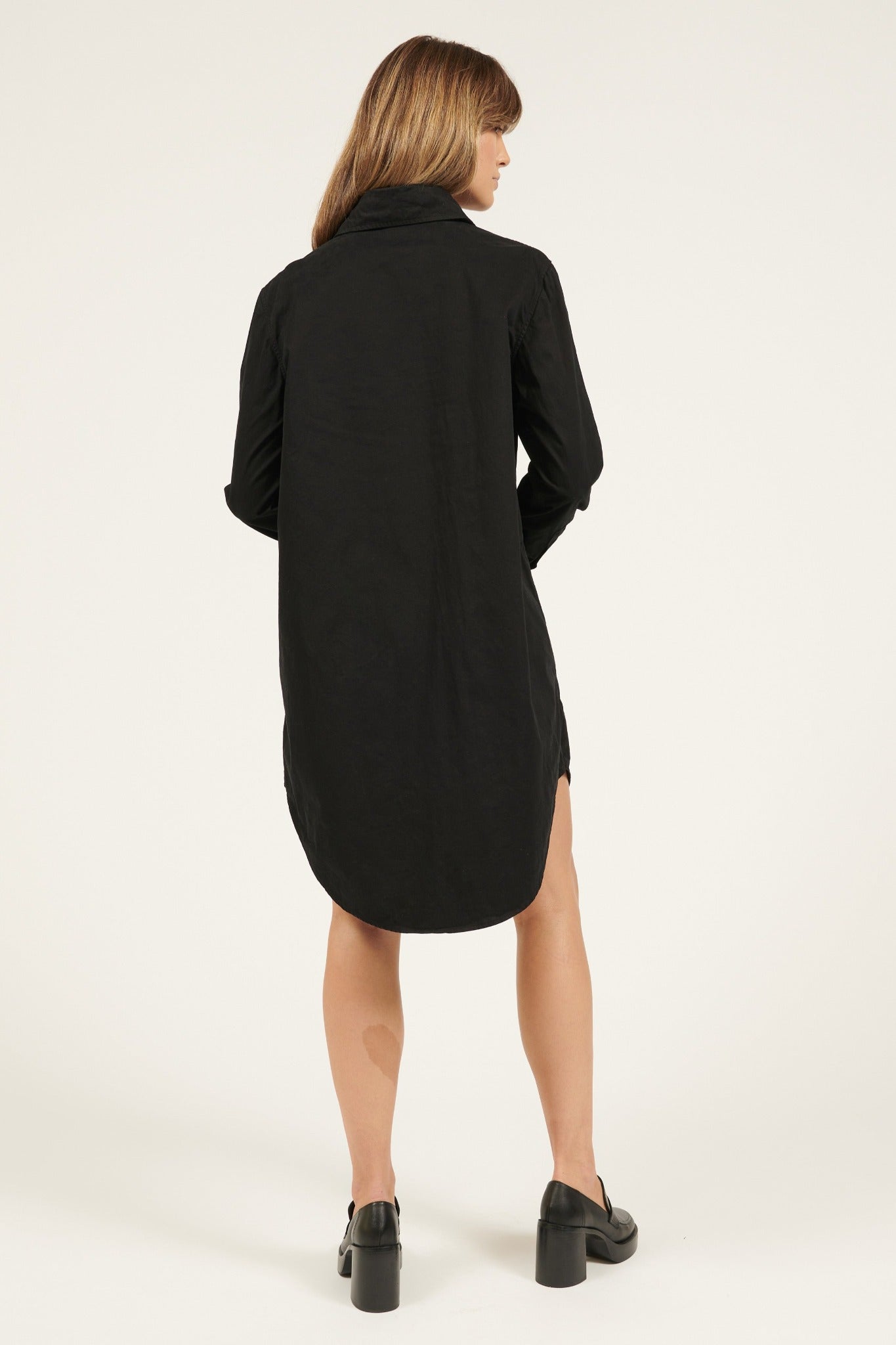 LONLON SHIRT DRESS - NOIR (PRE-ORDER) - Primness