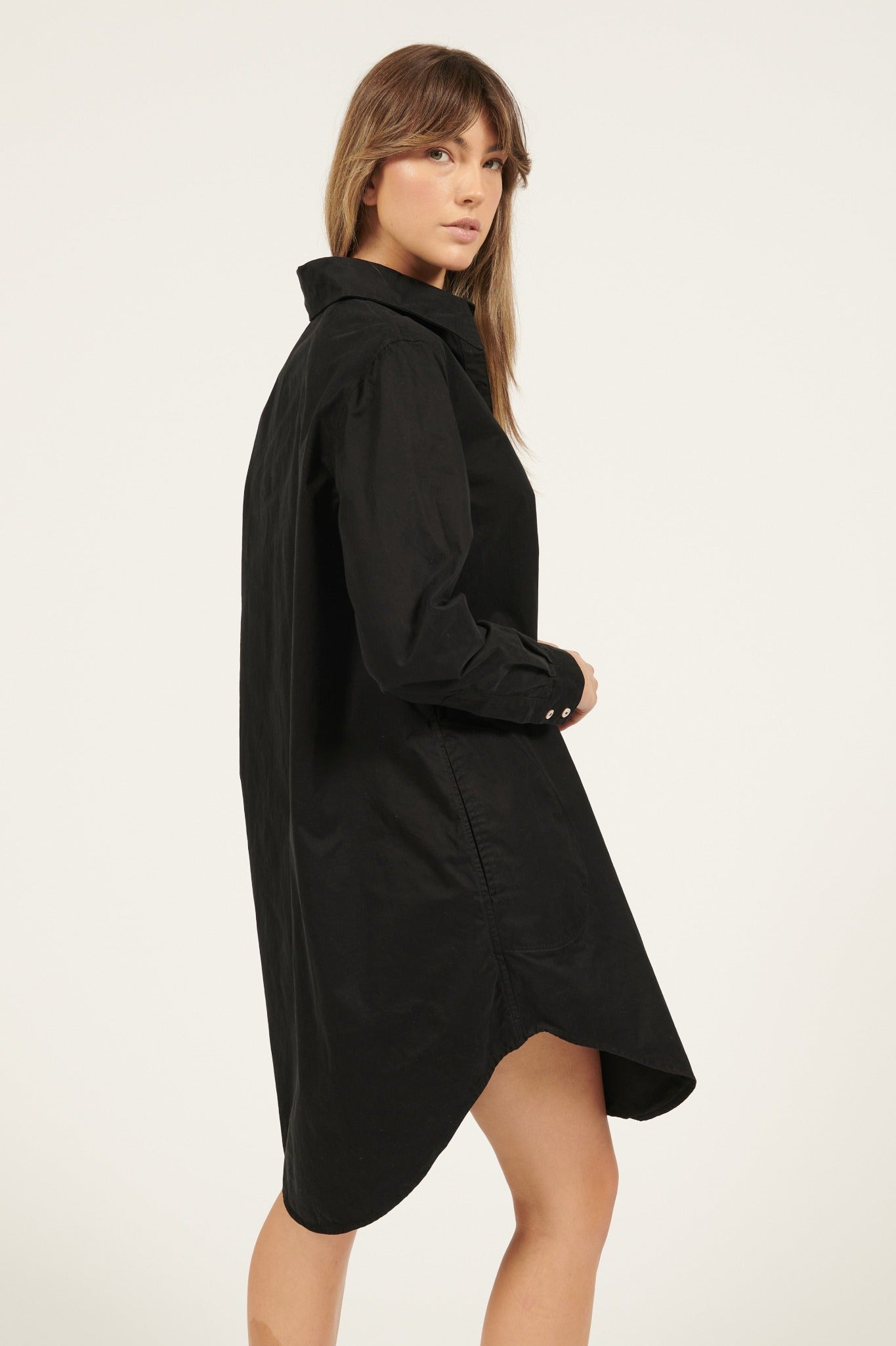 LONLON SHIRT DRESS - NOIR (PRE-ORDER) - Primness