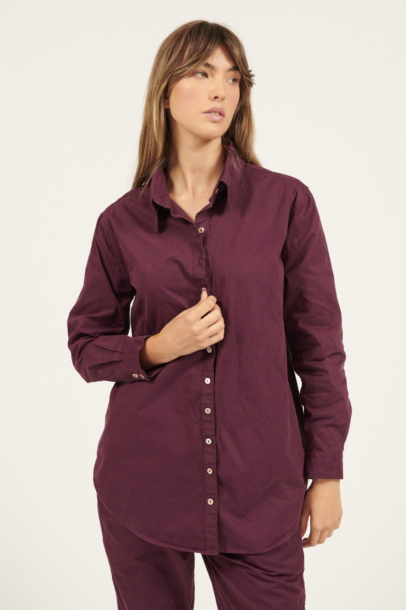 LONLON SHIRT - PLUM (PRE-ORDER) - Primness